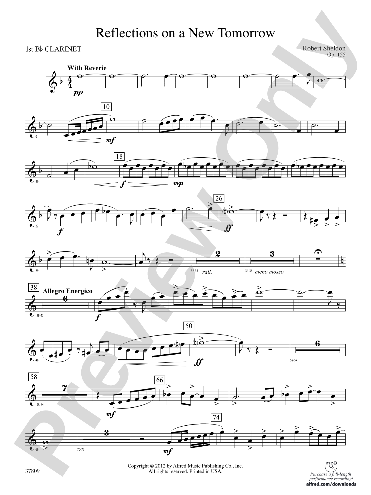 Reflections on a New Tomorrow: 1st B-flat Clarinet