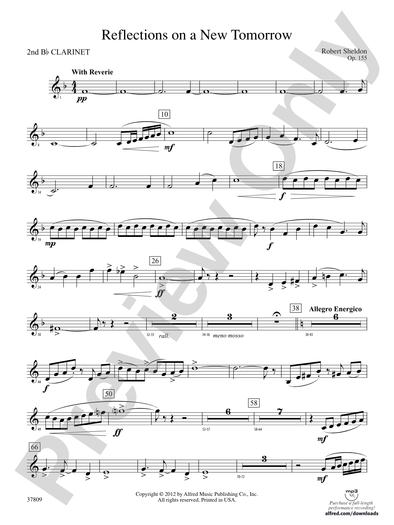 Reflections on a New Tomorrow: 2nd B-flat Clarinet