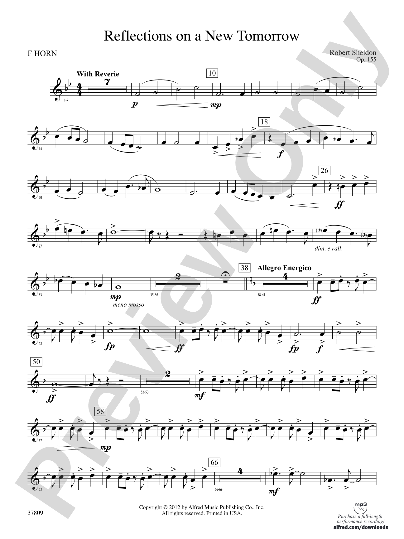 Reflections on a New Tomorrow: 1st F Horn