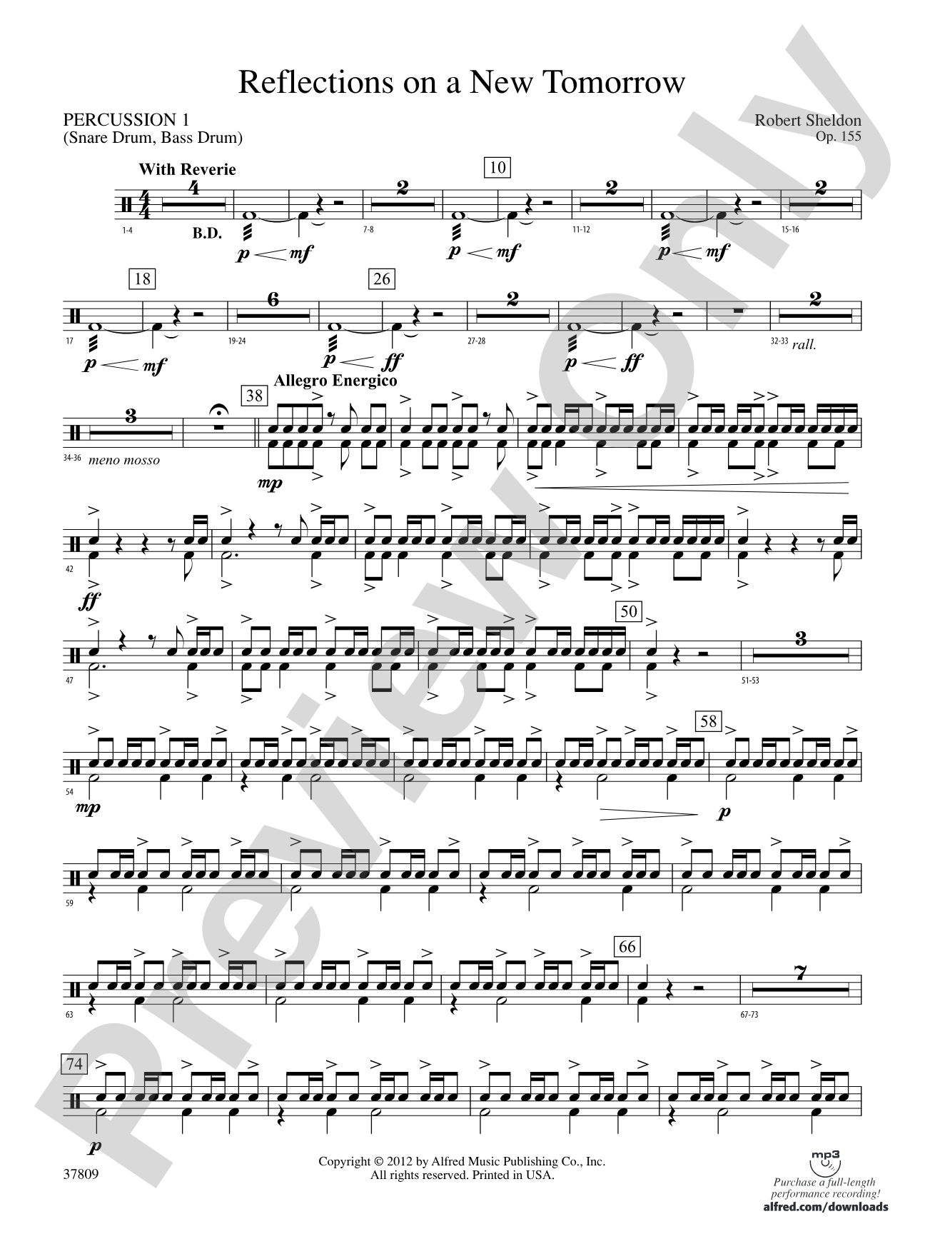Reflections on a New Tomorrow: 1st Percussion