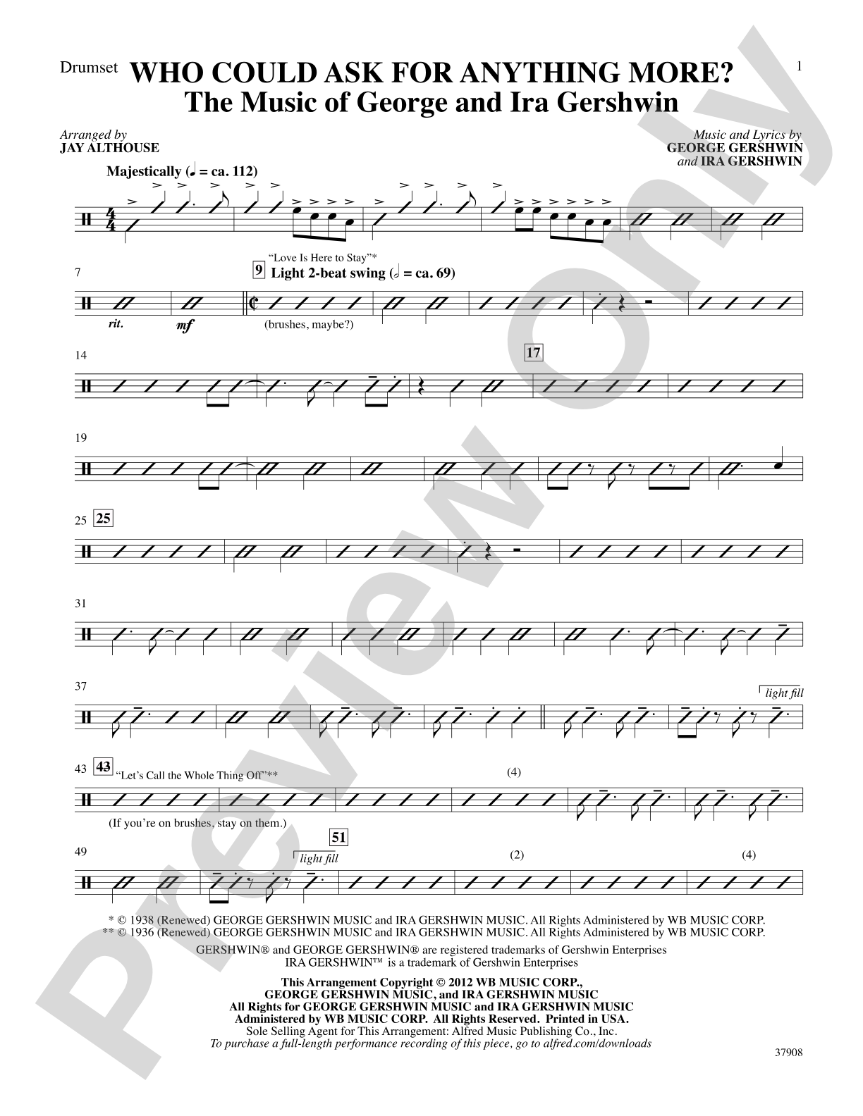 Who Could Ask for Anything More?: Drums: Choral SoundPax