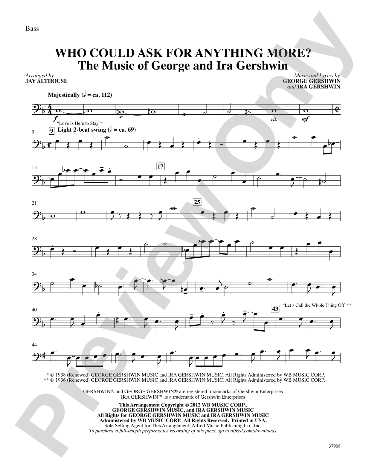 Who Could Ask for Anything More?: String Bass: Choral SoundPax