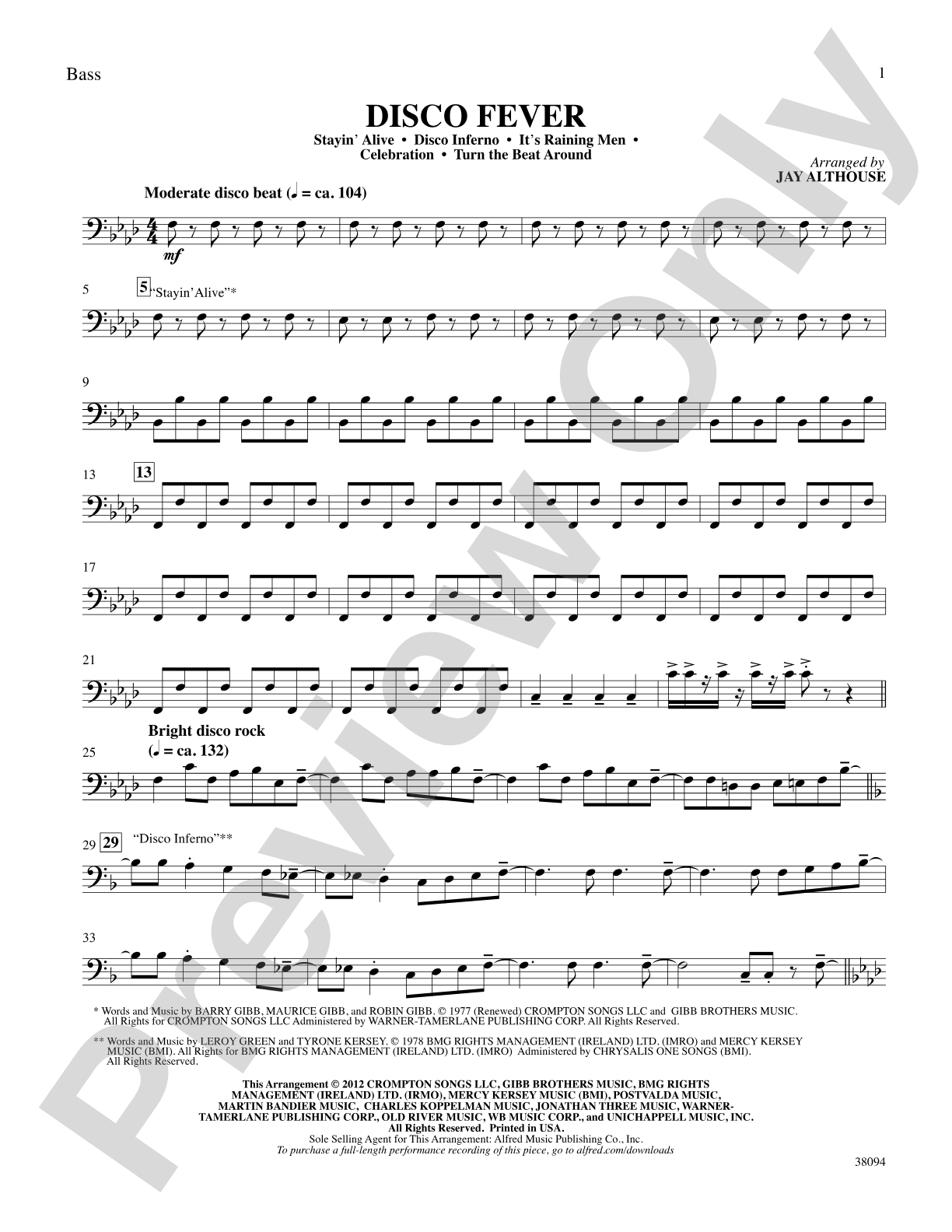 Disco Fever: String Bass: Choral SoundPax