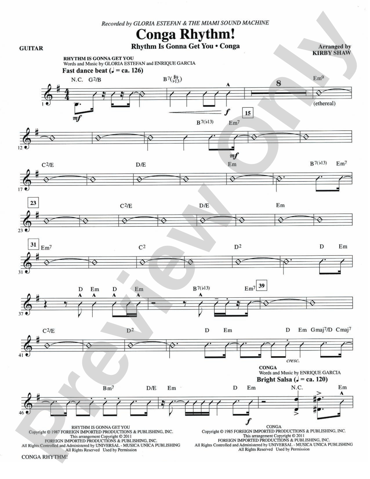 Conga Rhythm: Guitar: Choral SoundPax