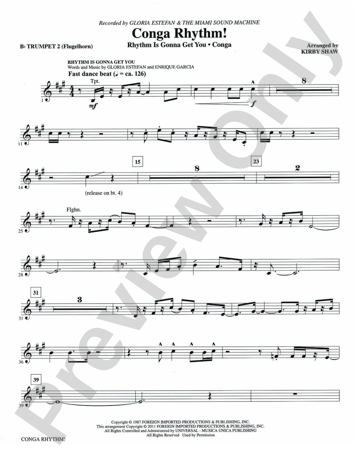 Conga Rhythm: 2nd B-flat Trumpet: Choral SoundPax