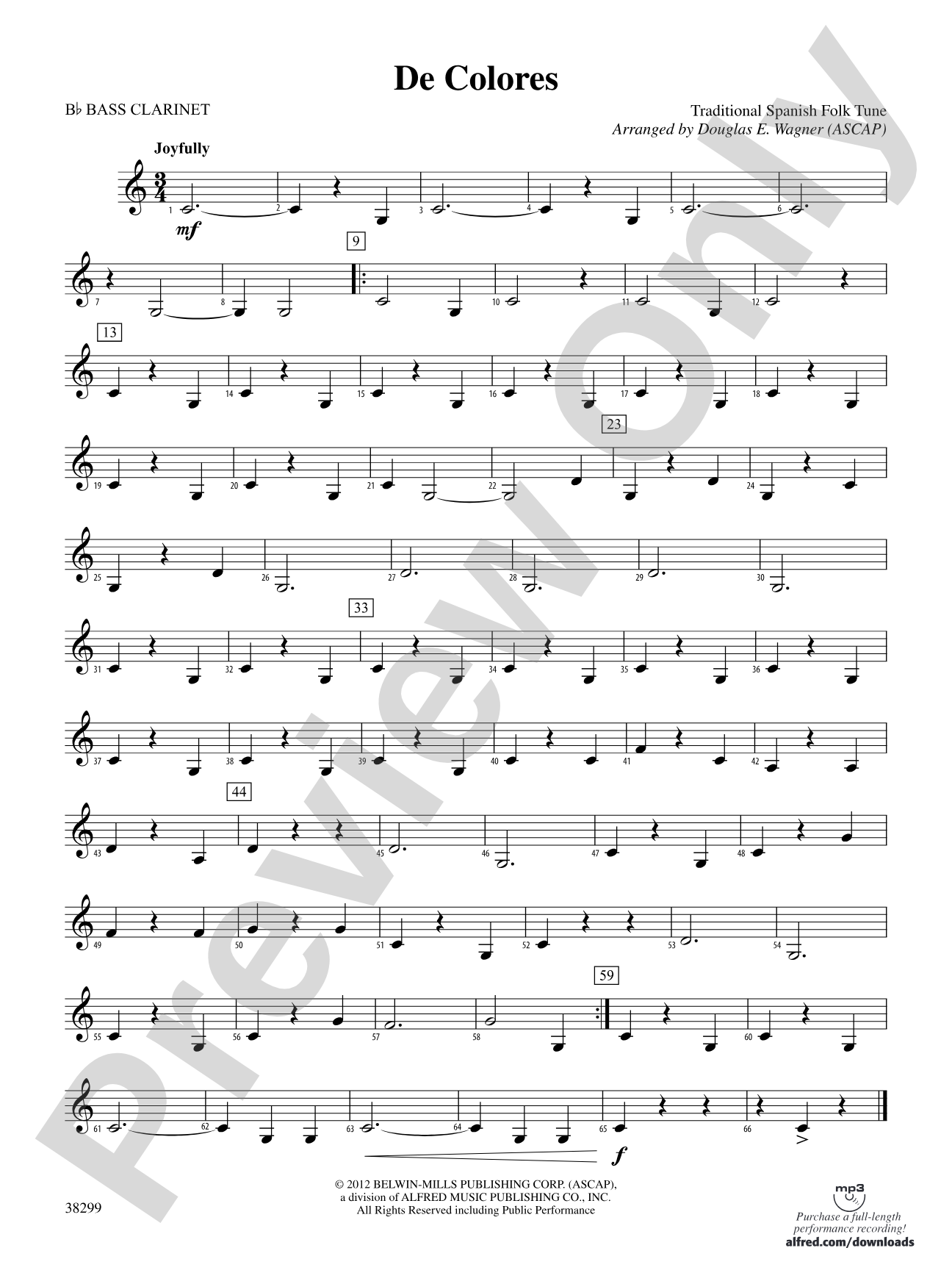 De Colores: B-flat Bass Clarinet