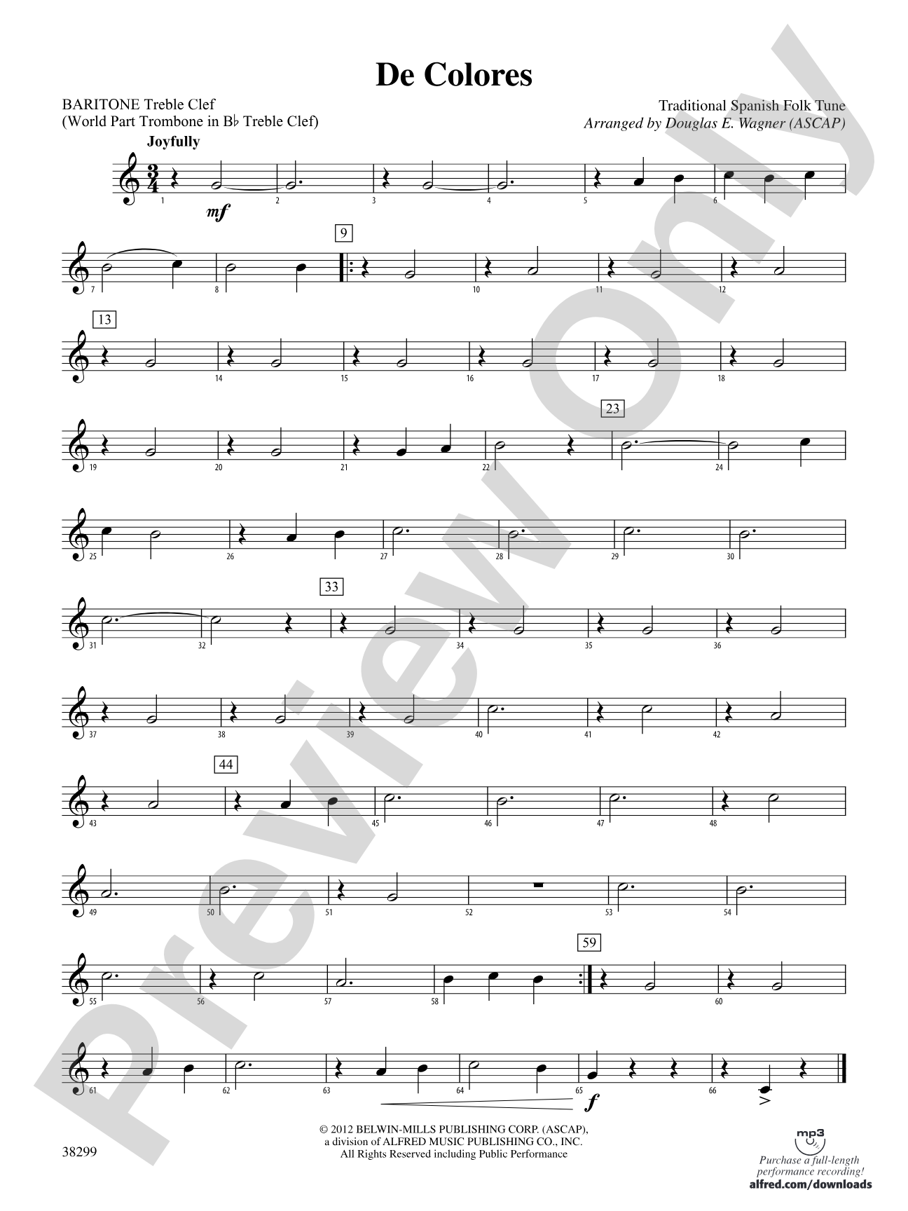 De Colores: Baritone T.C.