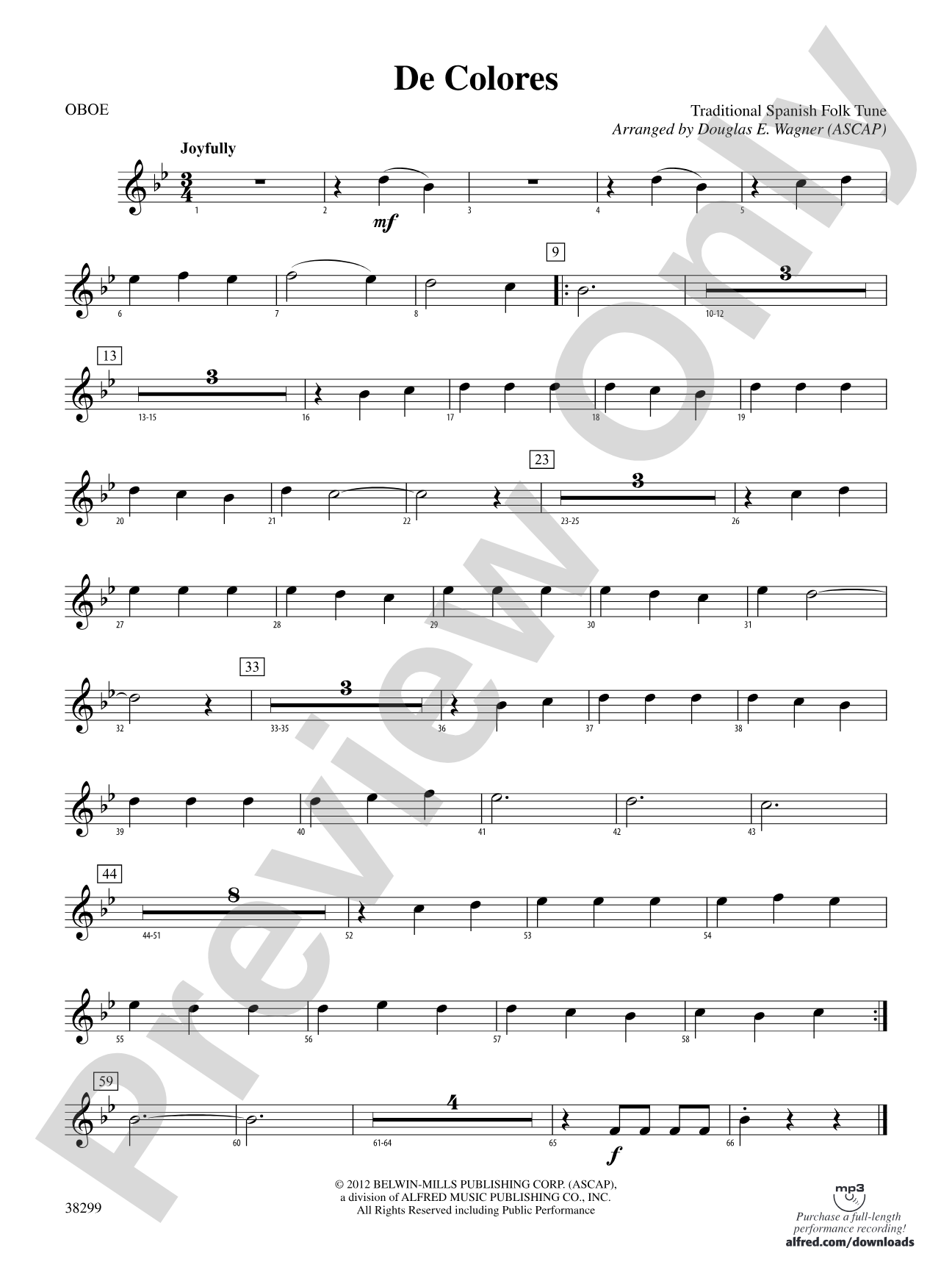 De Colores: Oboe