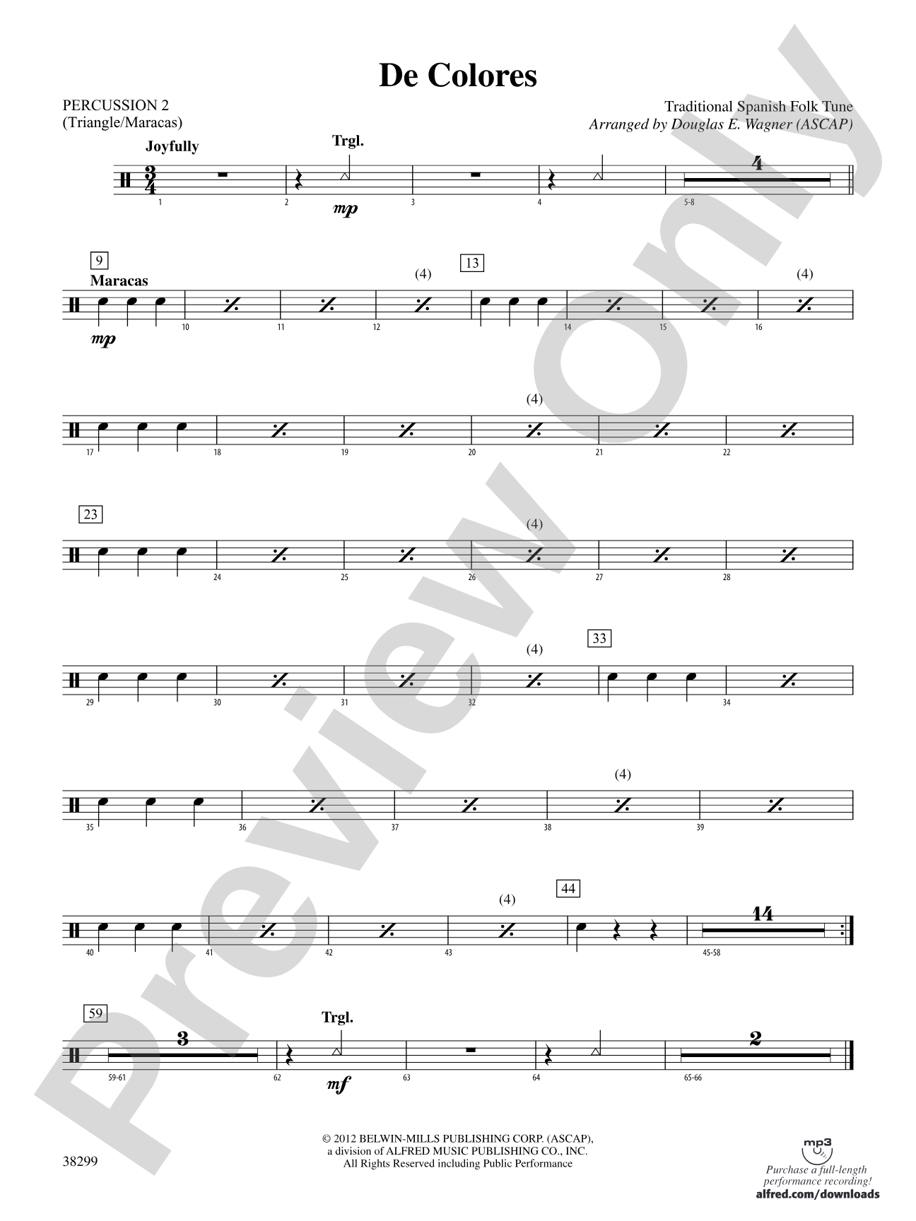 De Colores: 2nd Percussion