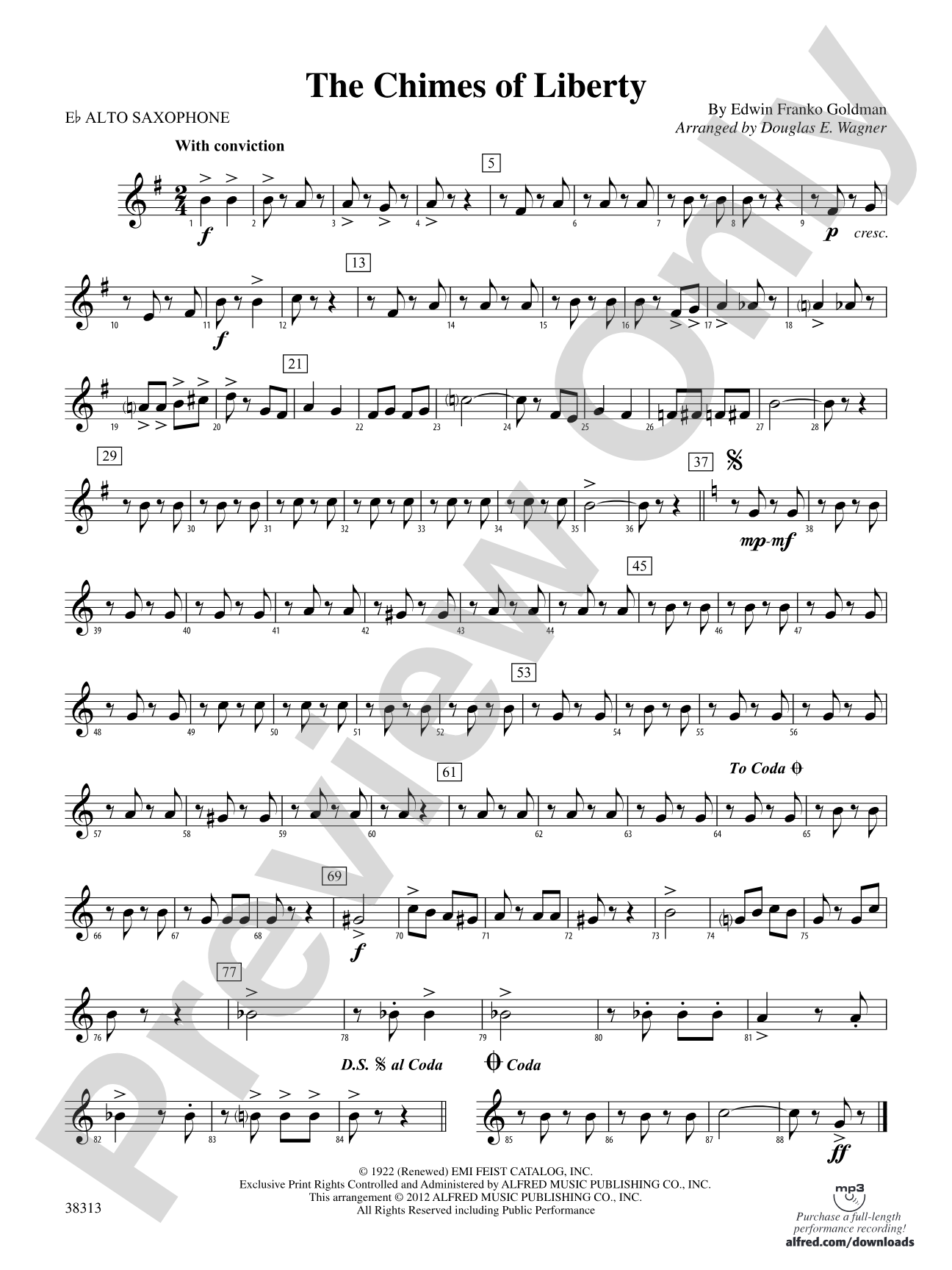 The Chimes of Liberty: E-flat Alto Saxophone
