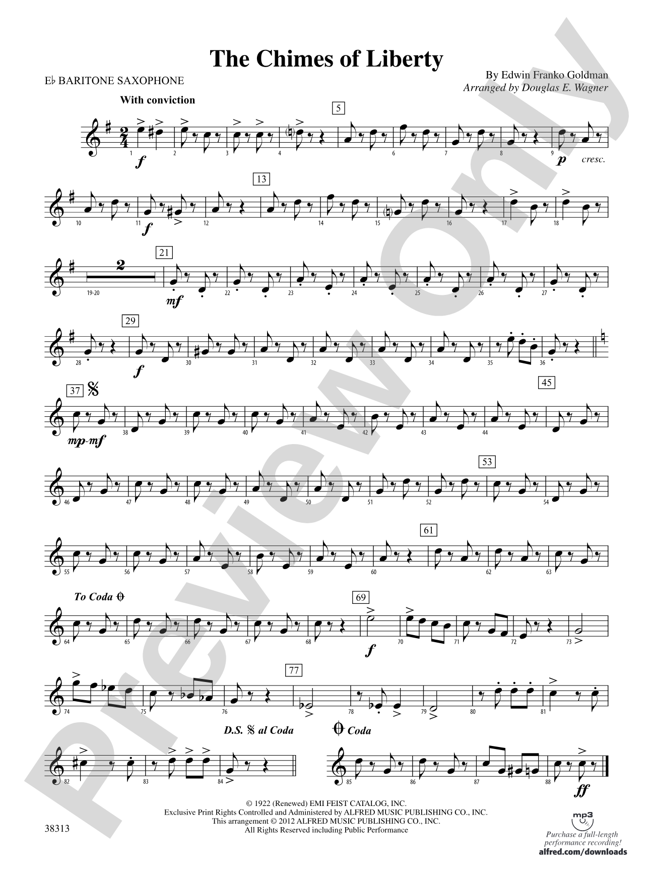 The Chimes of Liberty: E-flat Baritone Saxophone