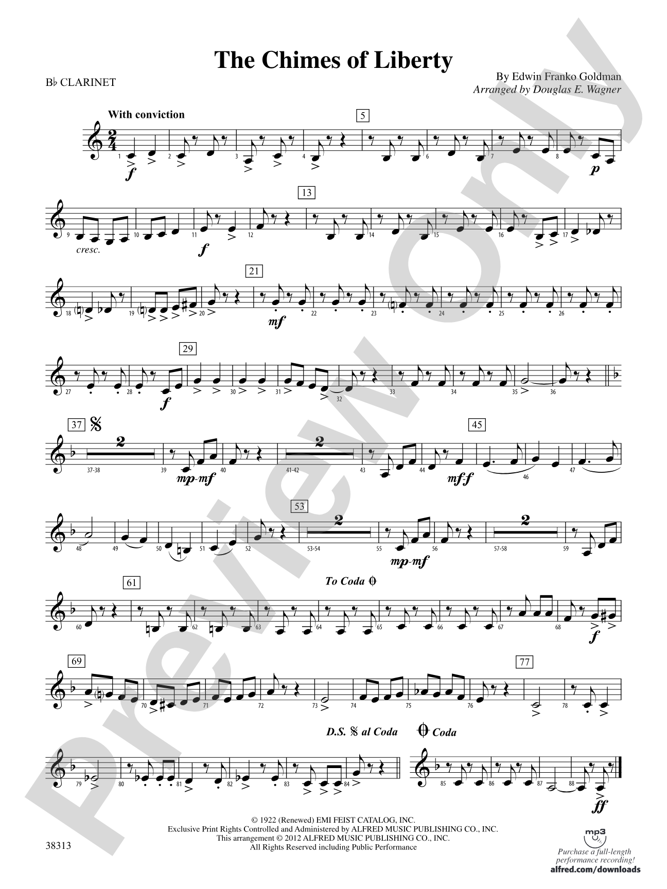 The Chimes of Liberty: 1st B-flat Clarinet
