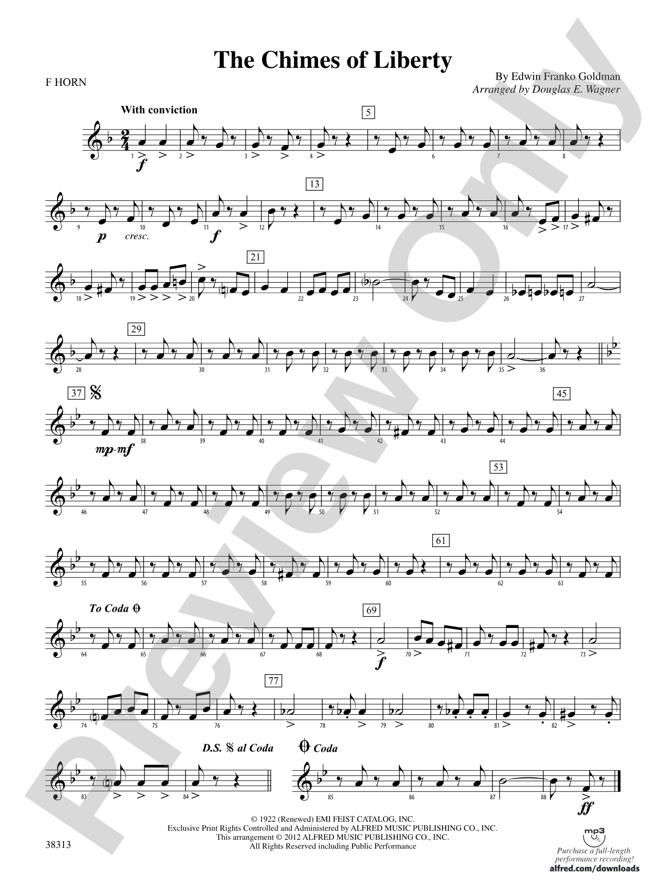 The Chimes of Liberty: 1st F Horn