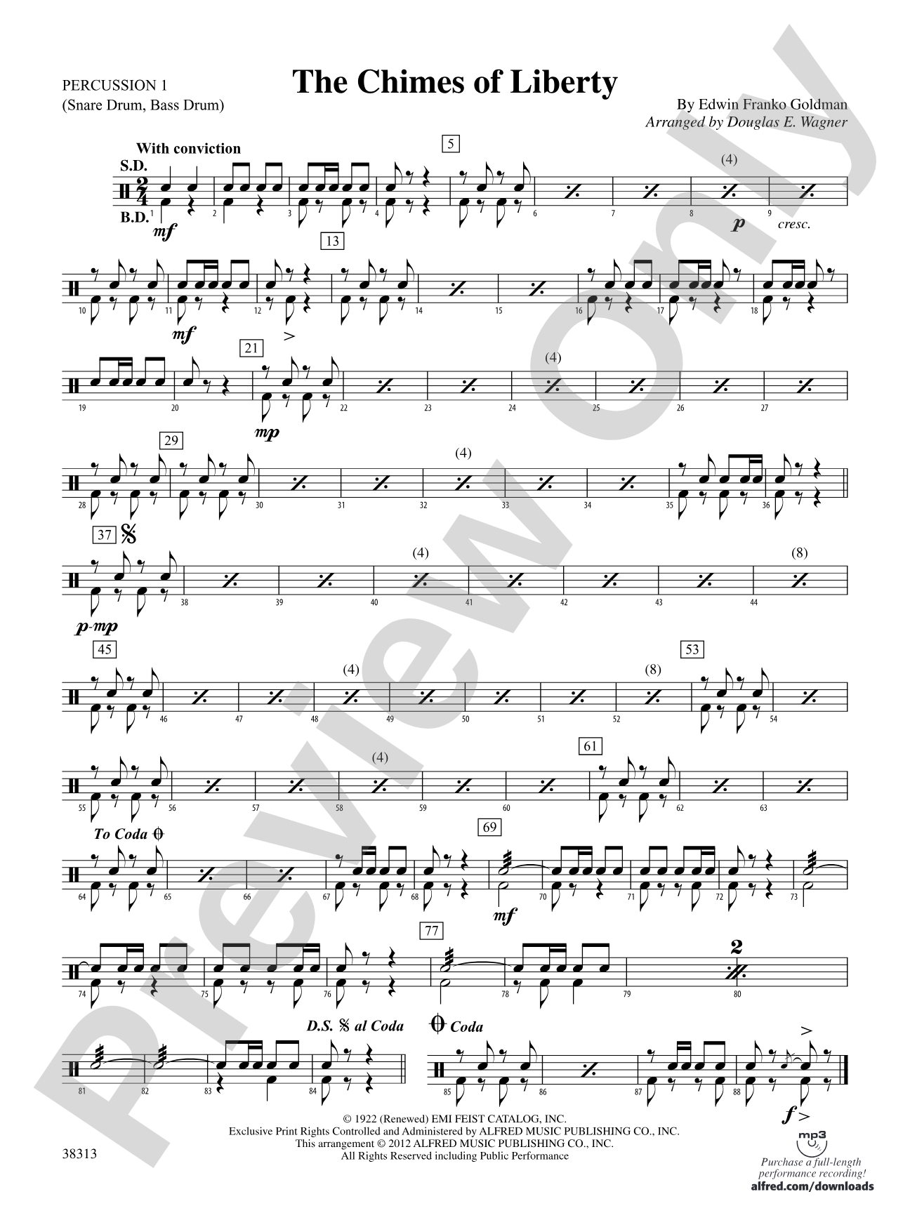 The Chimes of Liberty: 1st Percussion