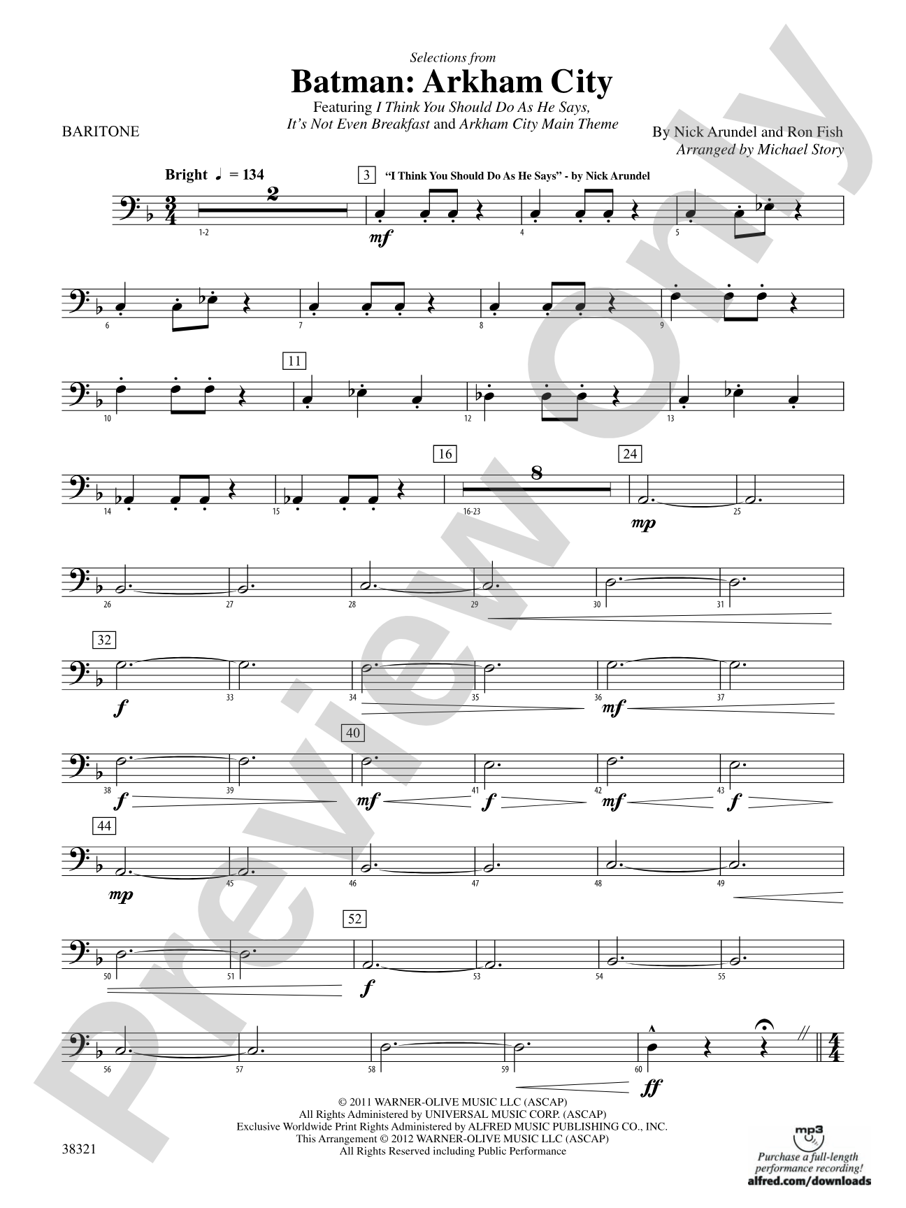 Batman: Arkham City, Selections from: Baritone B.C.