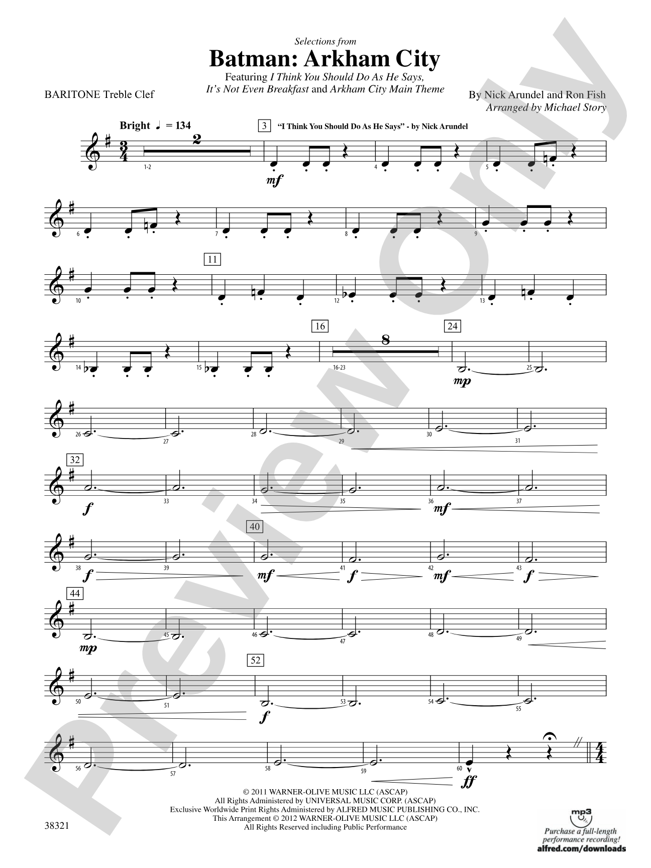 Batman: Arkham City, Selections from: Baritone T.C.