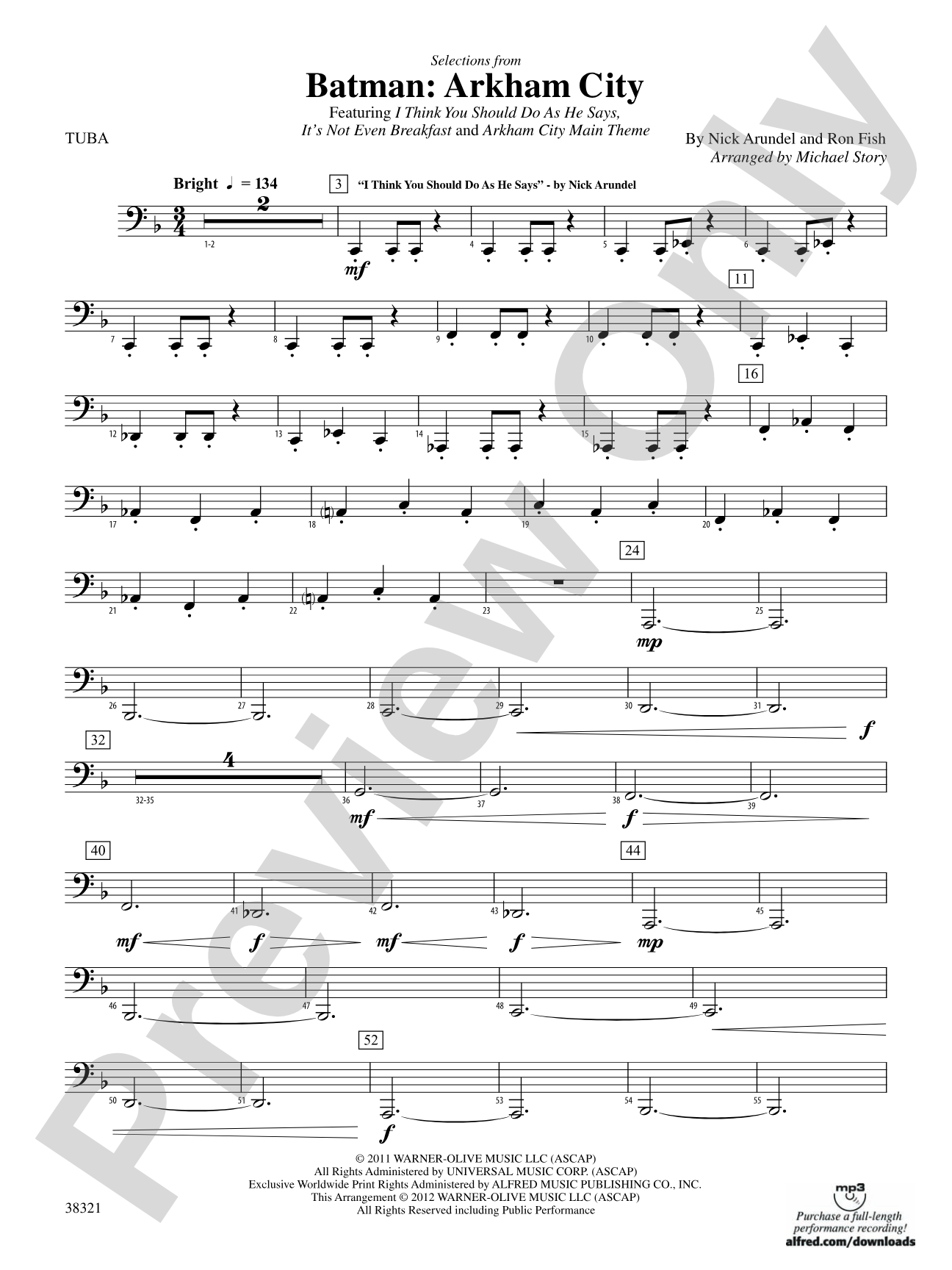 Batman: Arkham City, Selections from: Tuba