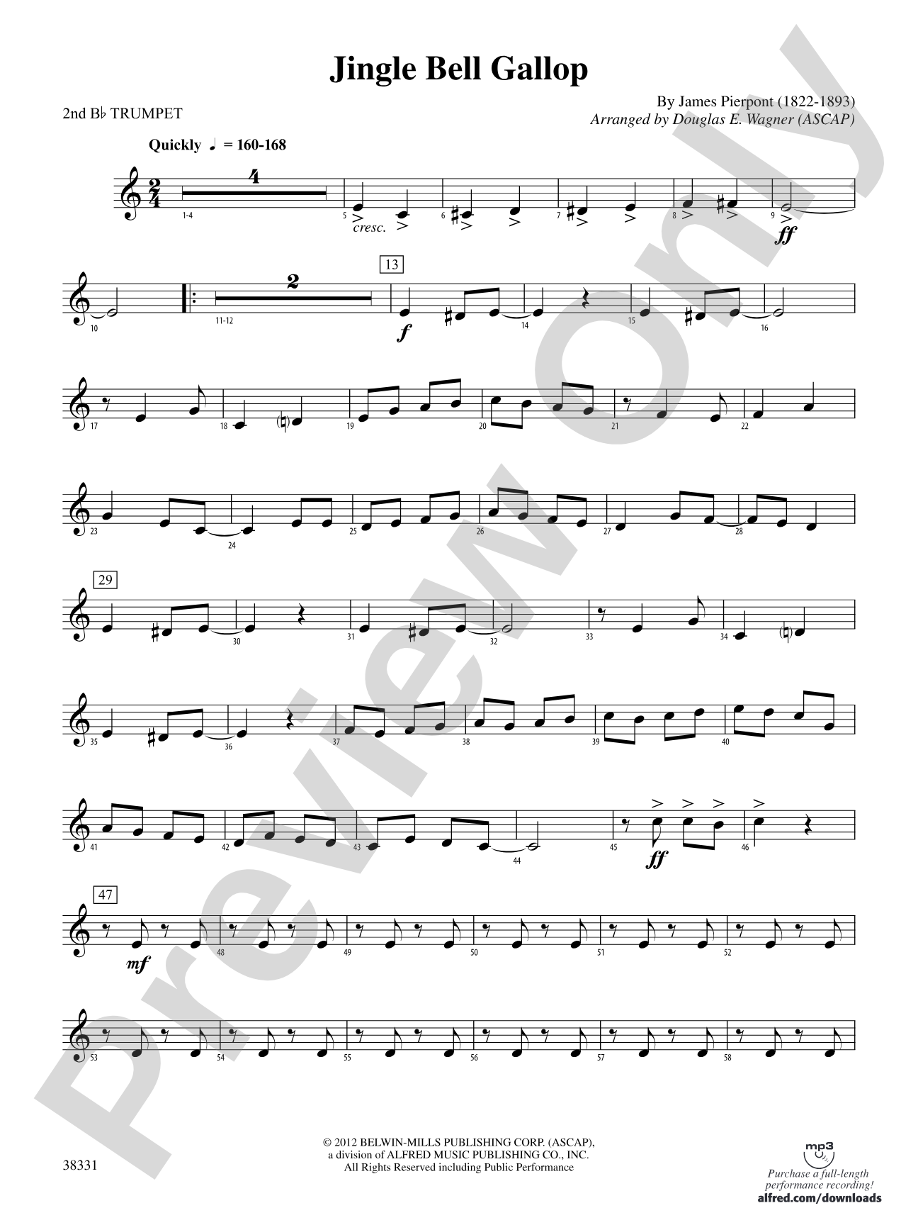 Jingle Bell Gallop: 2nd B-flat Trumpet