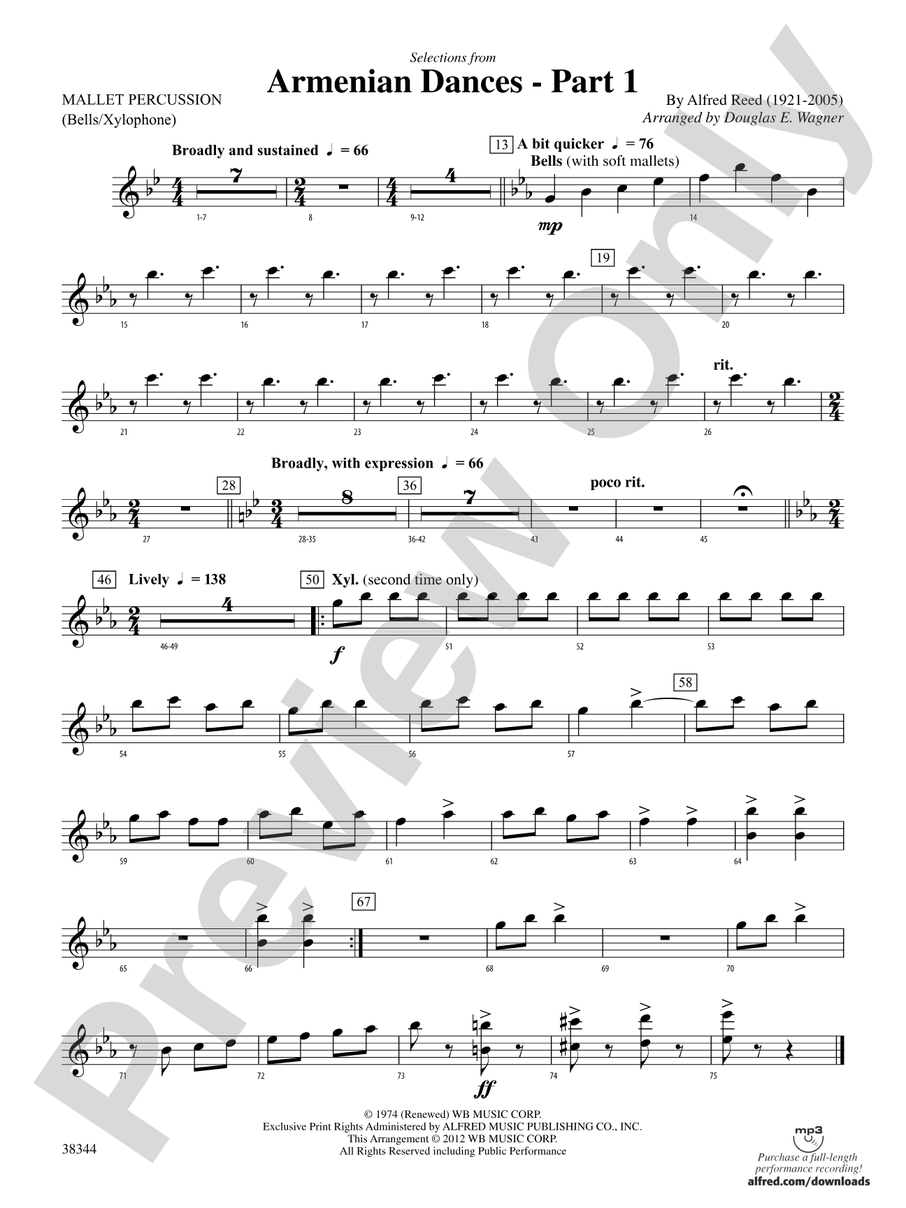 Armenian Dances, Part 1, Selections from: Mallets