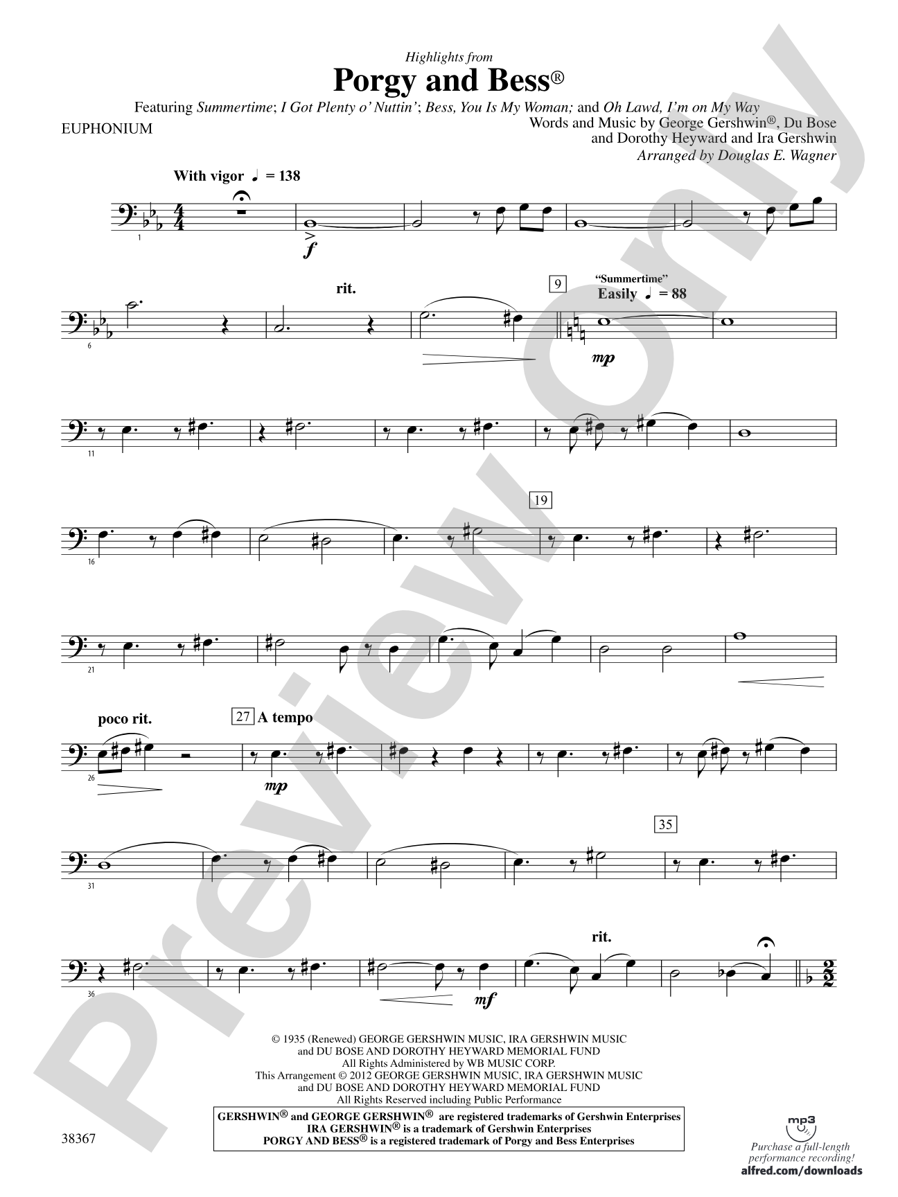 Porgy and Bess®, Highlights from: Baritone B.C.