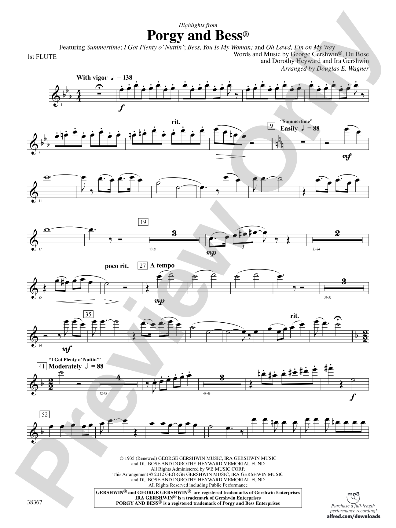 Porgy and Bess®, Highlights from: Flute