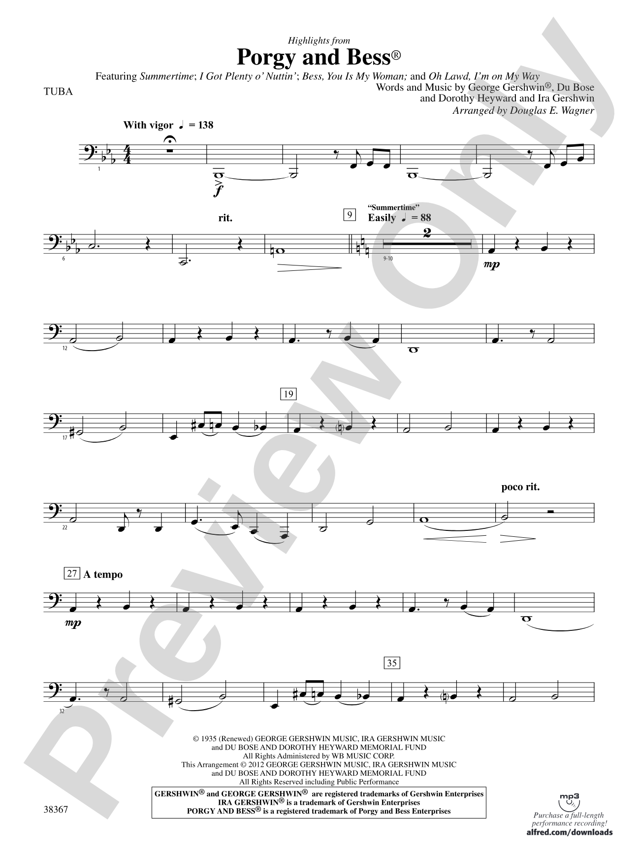 Porgy and Bess®, Highlights from: Tuba