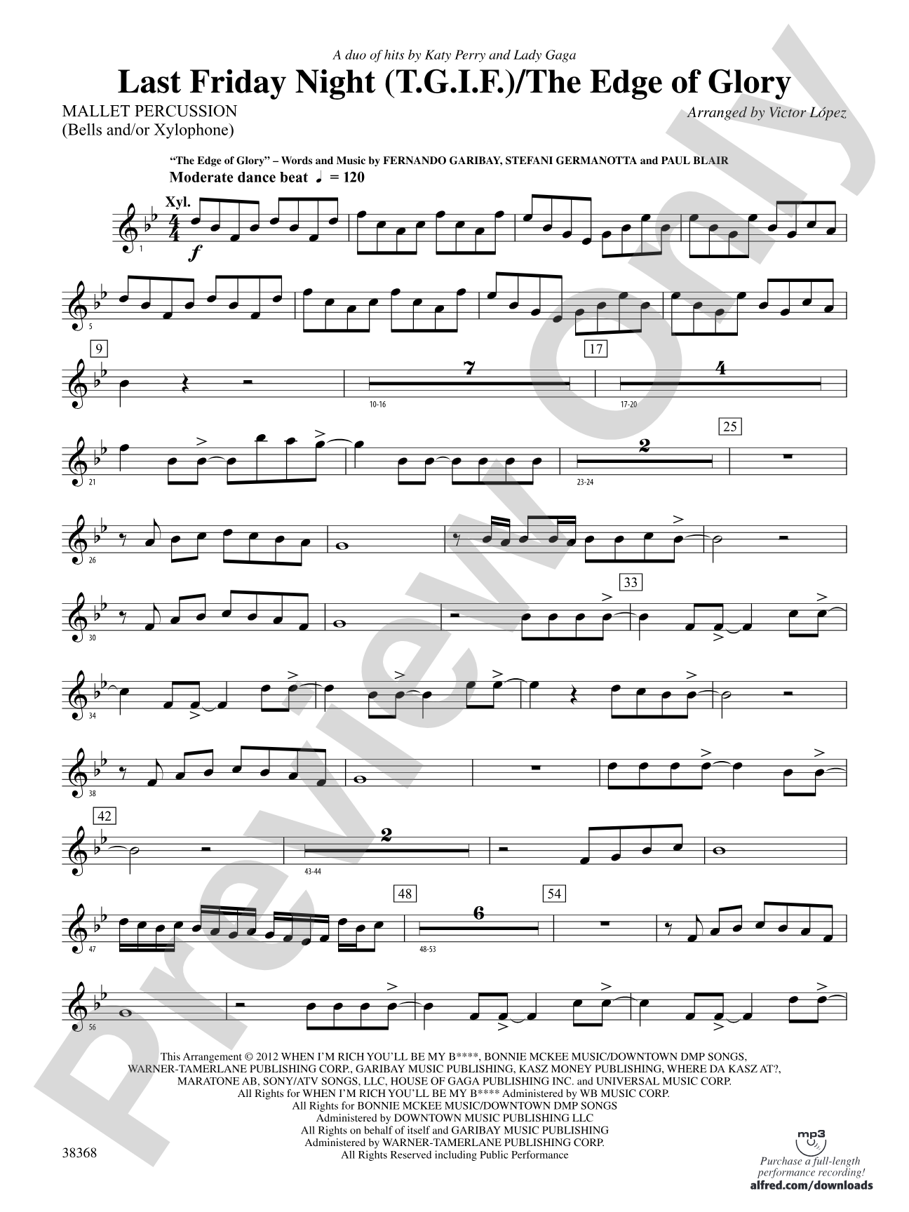 Last Friday Night (T.G.I.F) / The Edge of Glory: Mallets