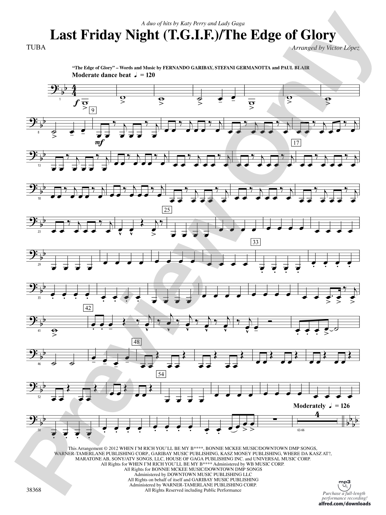 Last Friday Night (T.G.I.F) / The Edge of Glory: Tuba