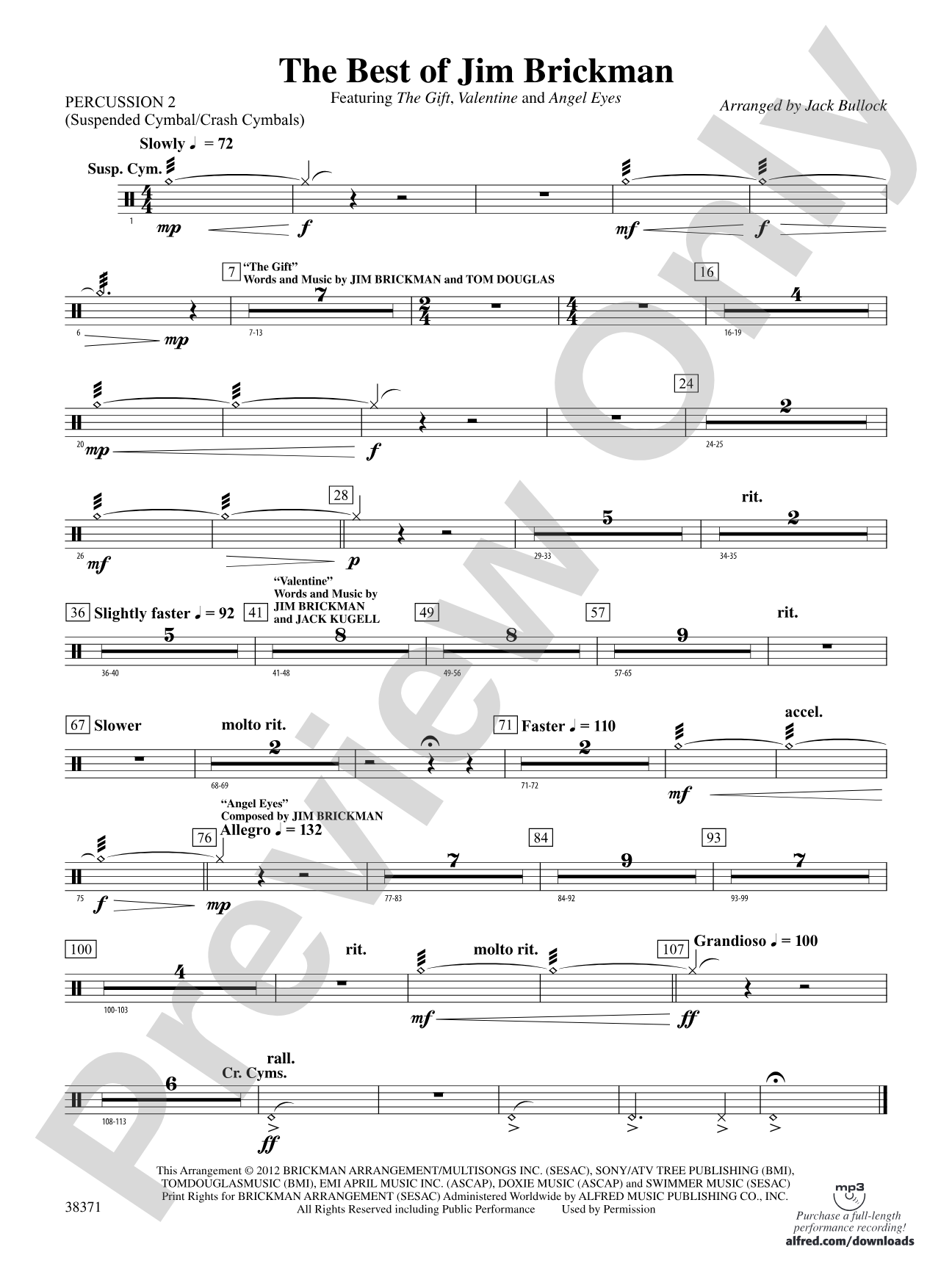 The Best of Jim Brickman: 2nd Percussion