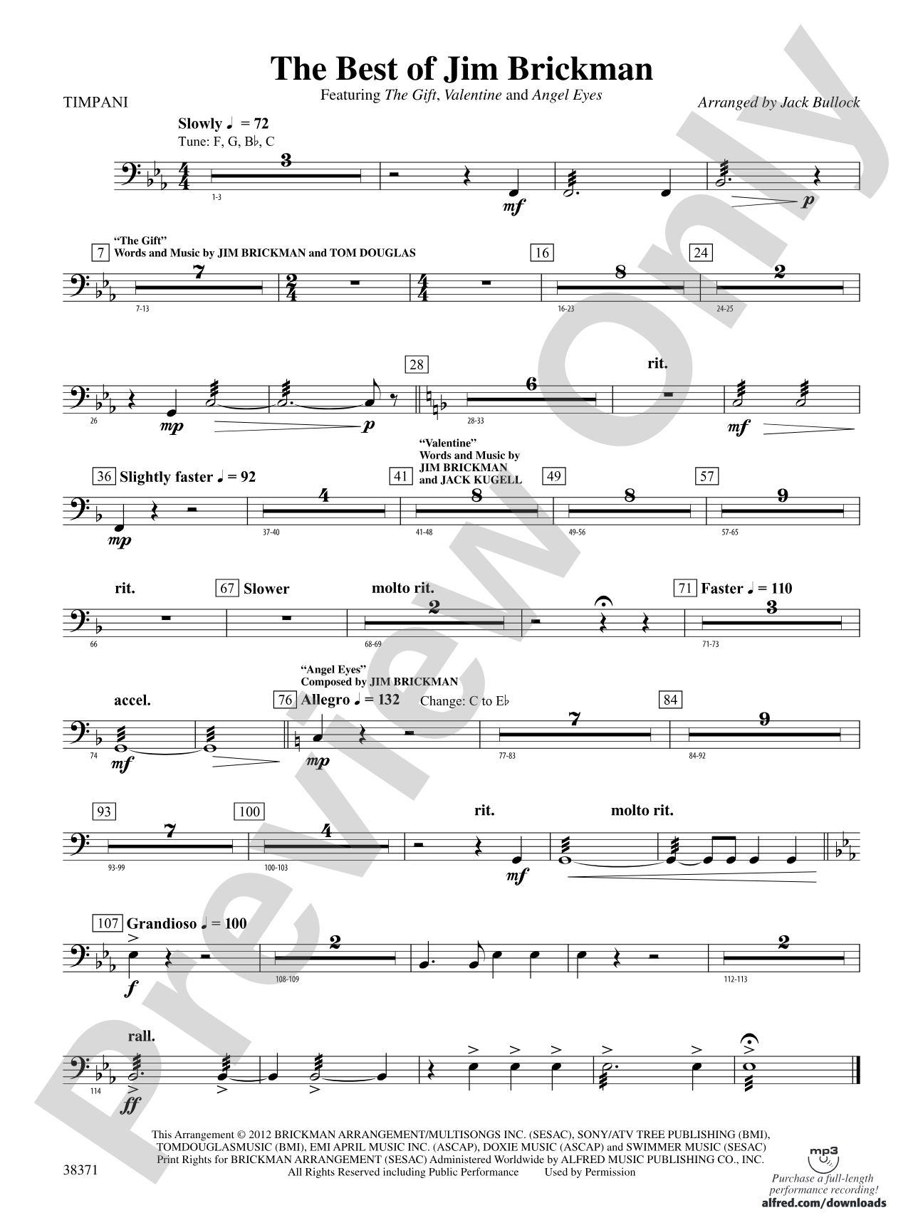 The Best of Jim Brickman: Timpani