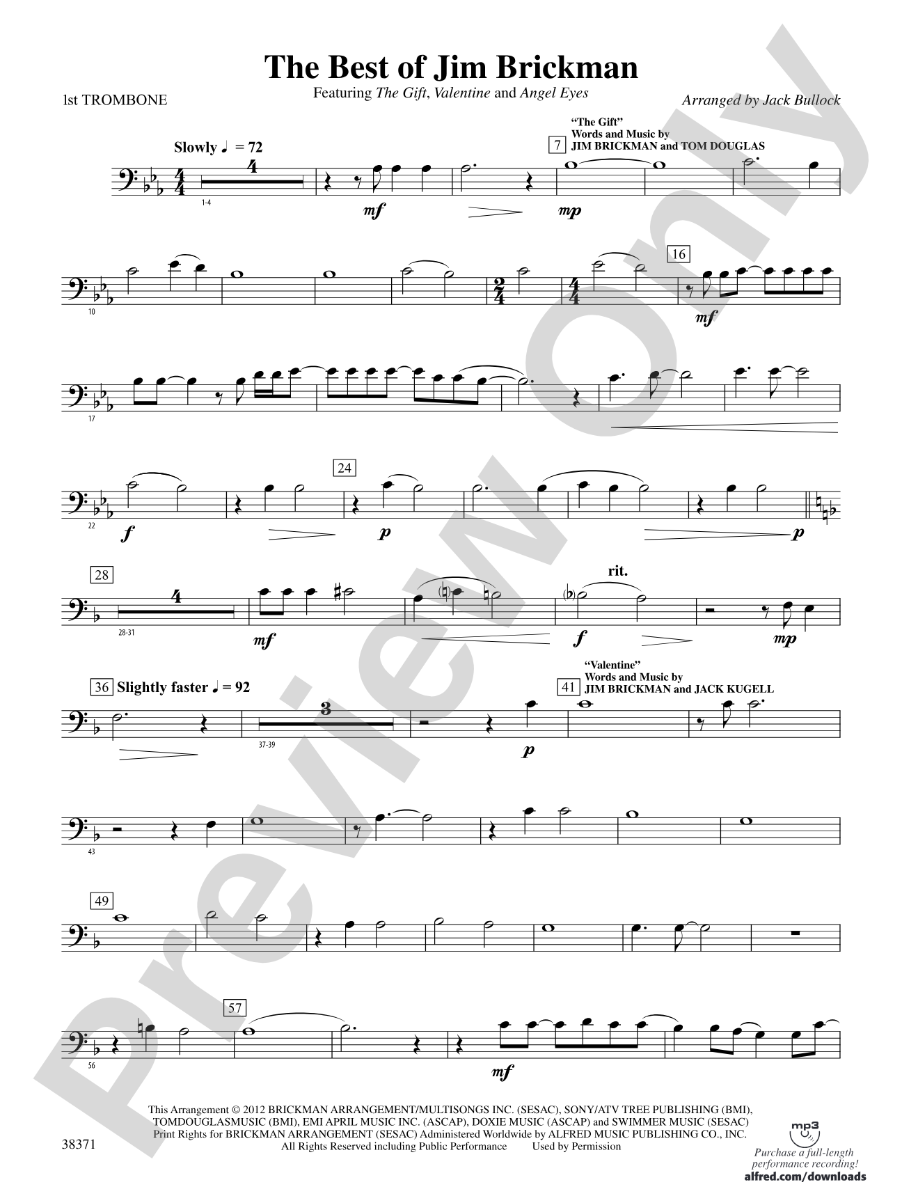 The Best of Jim Brickman: 1st Trombone