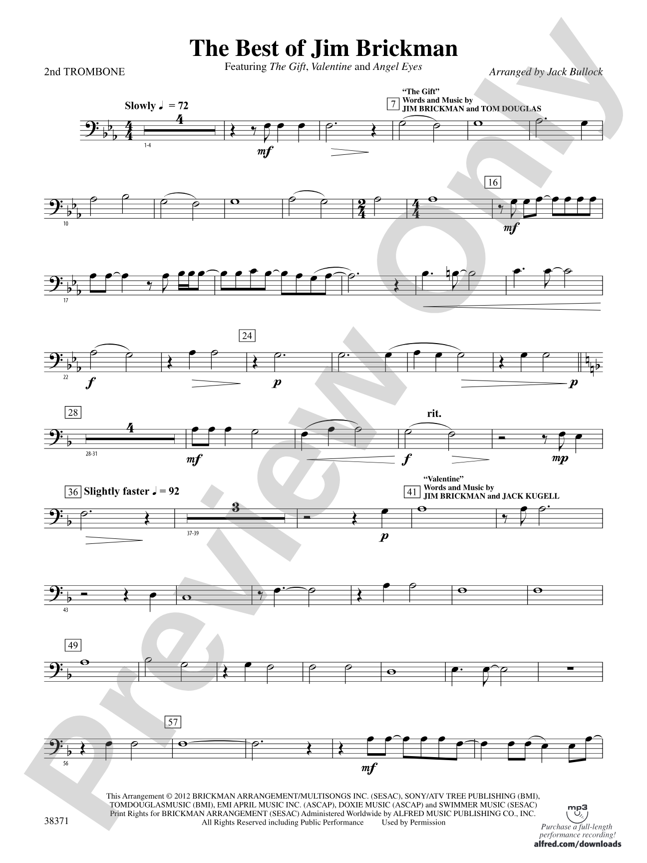 The Best of Jim Brickman: 2nd Trombone