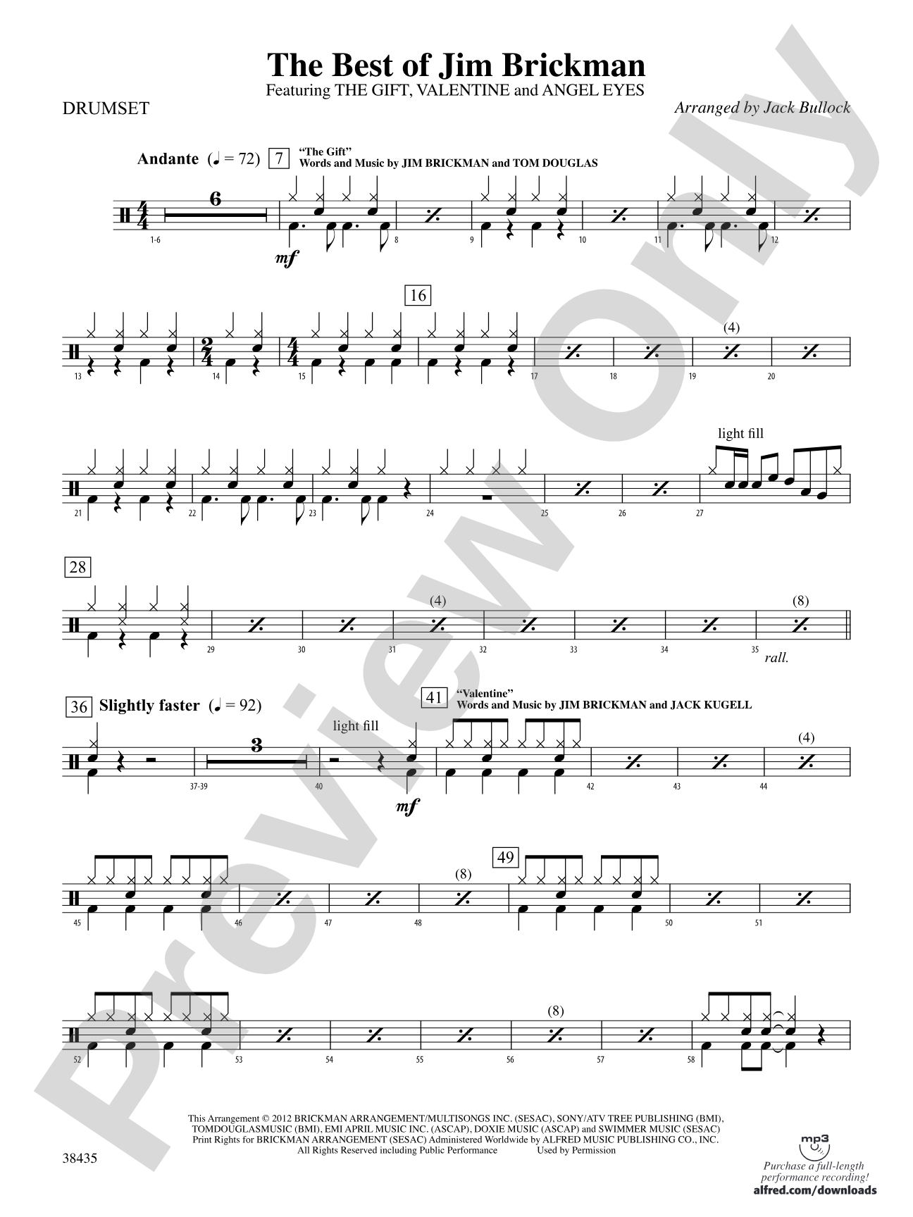 The Best of Jim Brickman: Drums