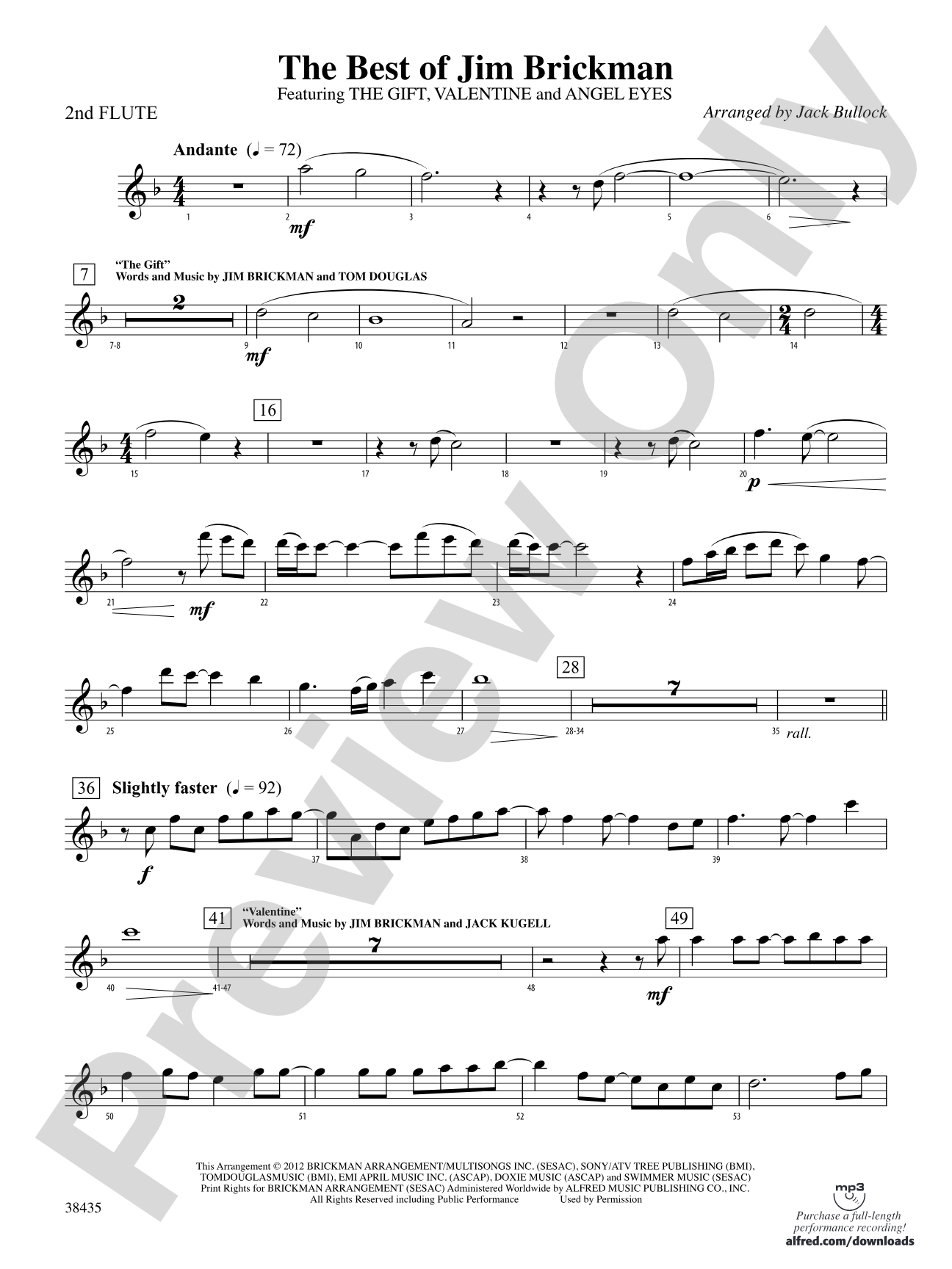 The Best of Jim Brickman: 2nd Flute