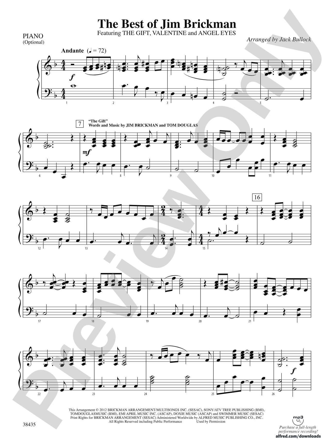 The Best of Jim Brickman: Piano Accompaniment