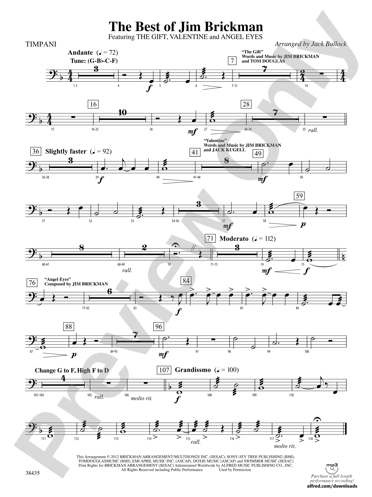 The Best of Jim Brickman: Timpani