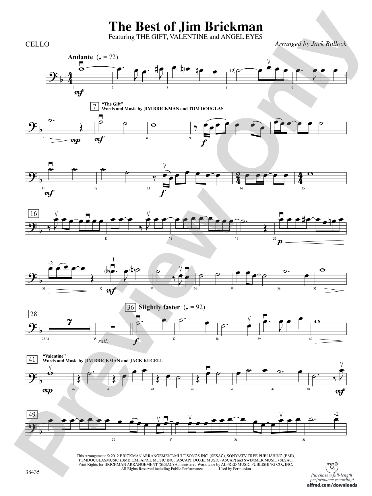 The Best of Jim Brickman: Cello