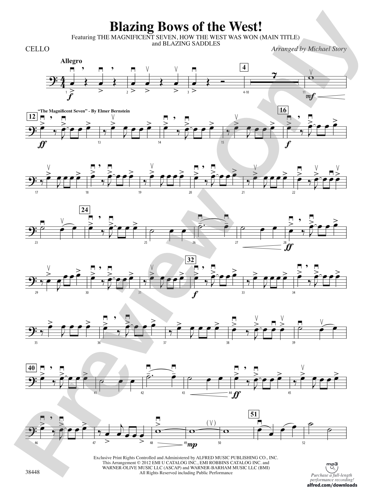 Blazing Bows of the West!: Cello