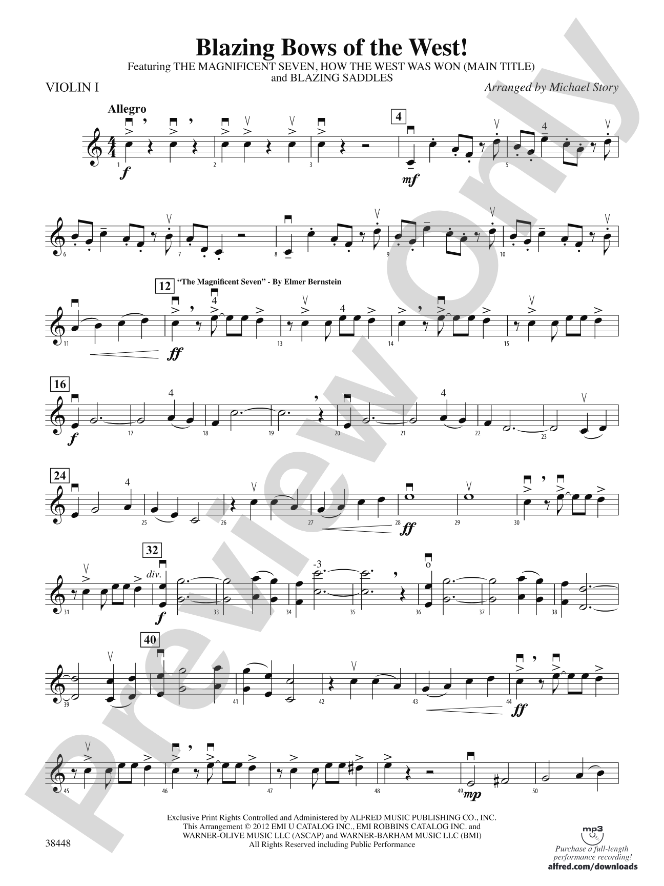 Blazing Bows of the West!: 1st Violin