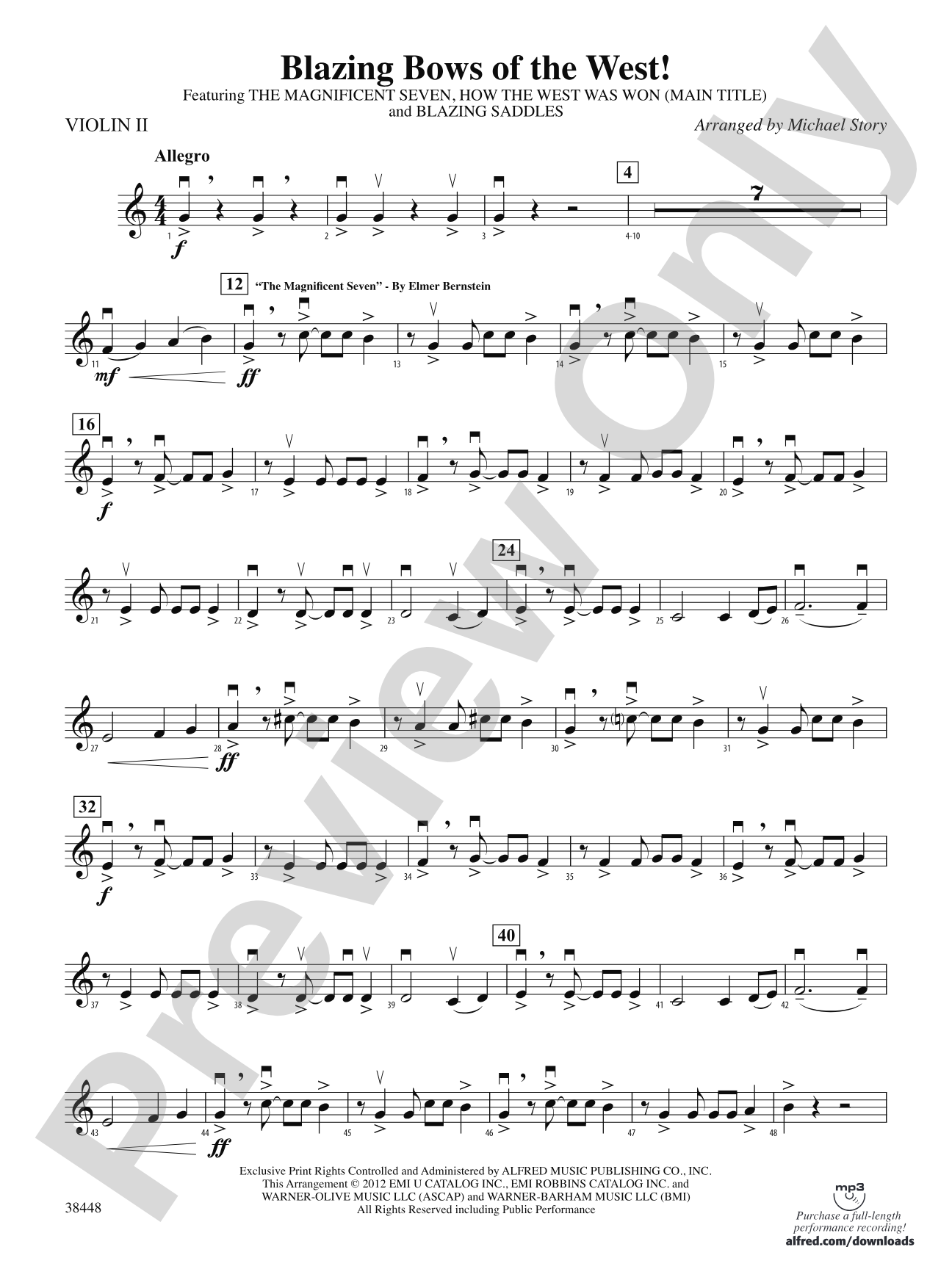 Blazing Bows of the West!: 2nd Violin