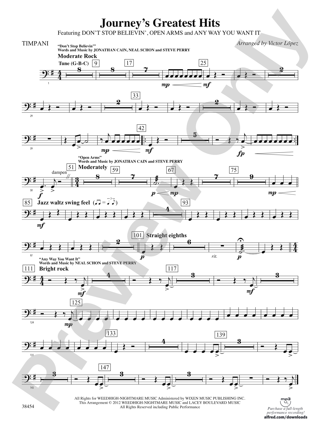 Journey's Greatest Hits: Timpani