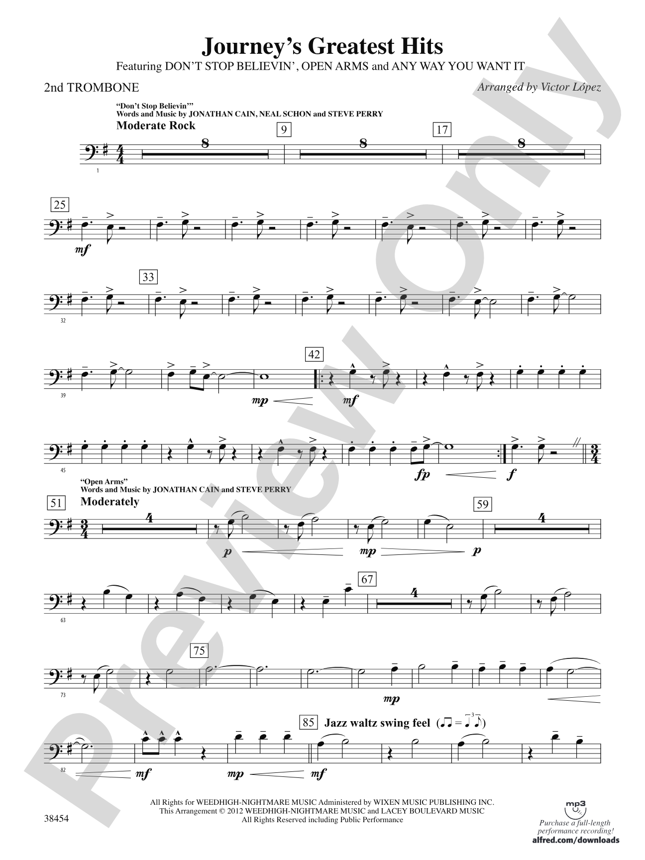 Journey's Greatest Hits: 2nd Trombone