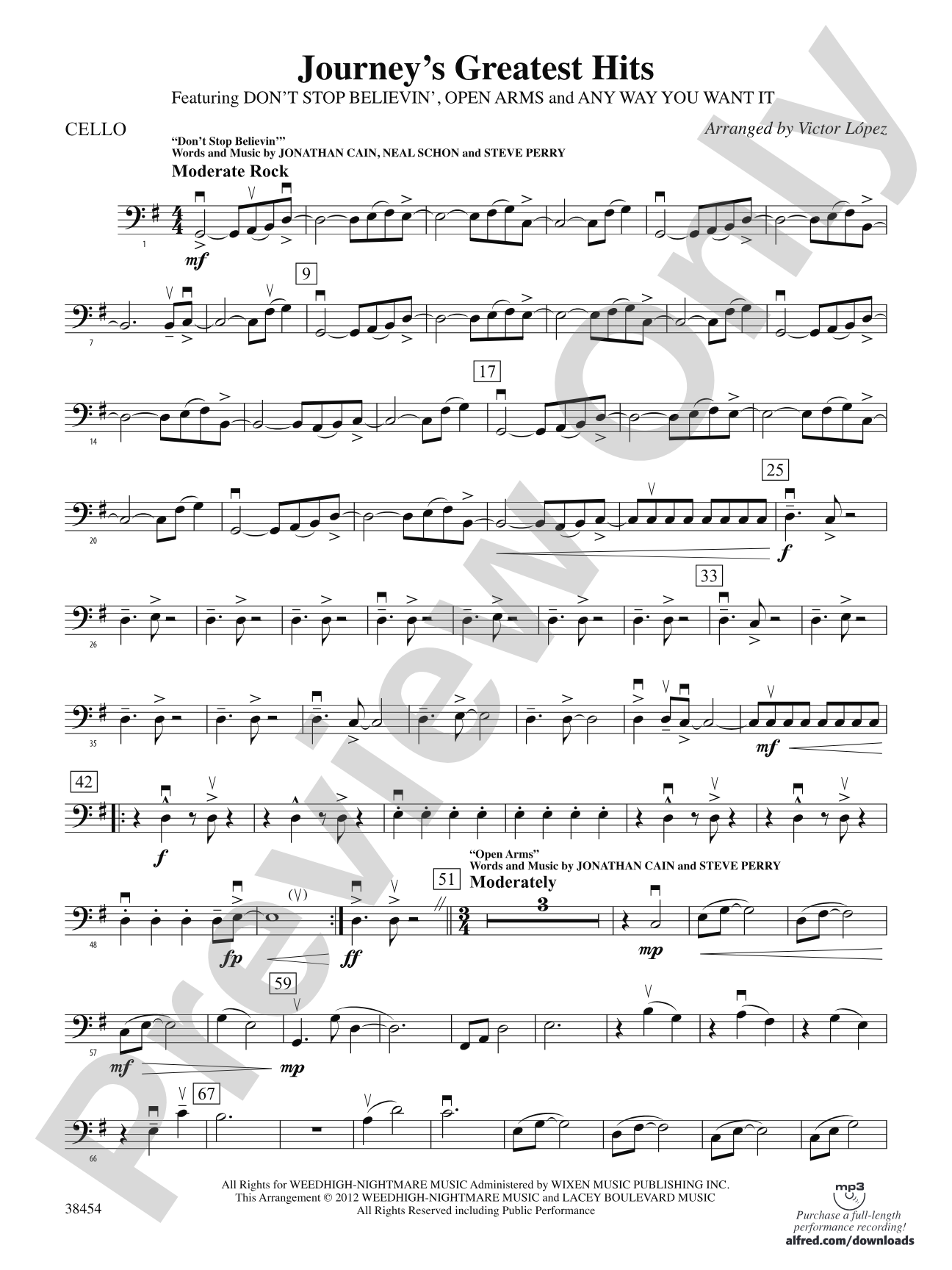 Journey's Greatest Hits: Cello