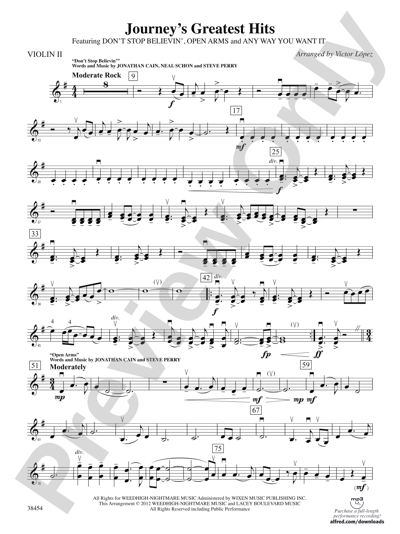 Journey's Greatest Hits: 2nd Violin