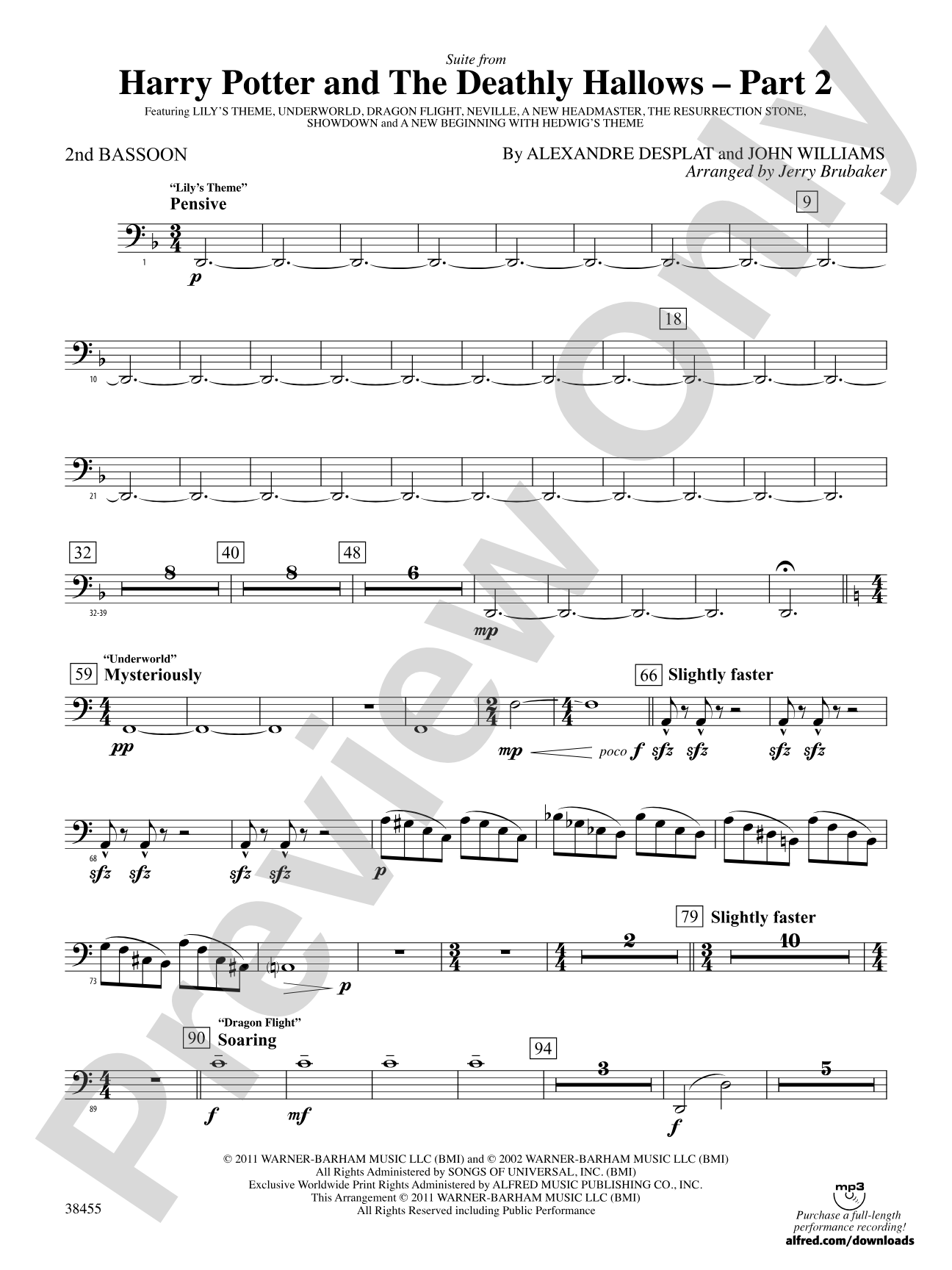 Harry Potter and the Deathly Hallows, Part 2, Suite from: 2nd Bassoon