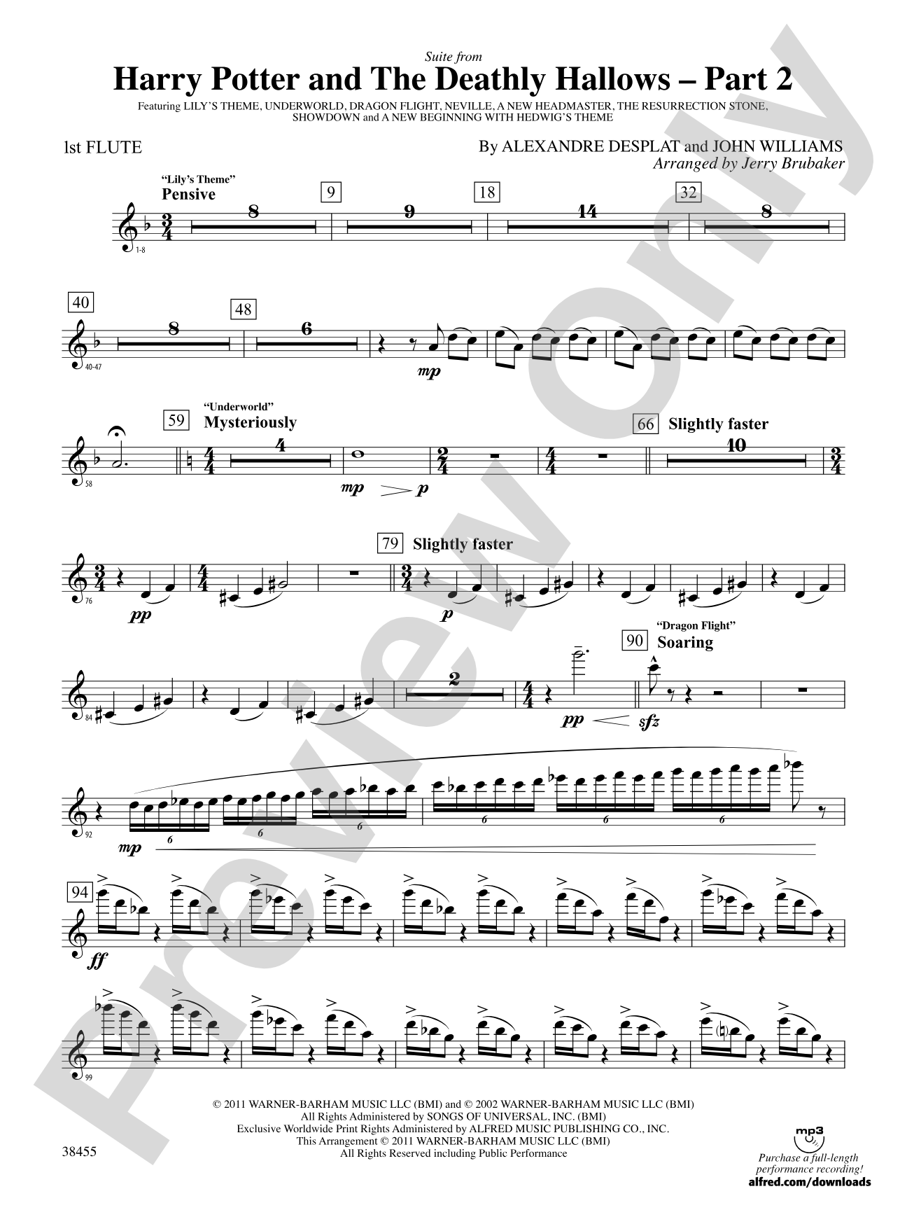 Harry Potter and the Deathly Hallows, Part 2, Suite from: Flute