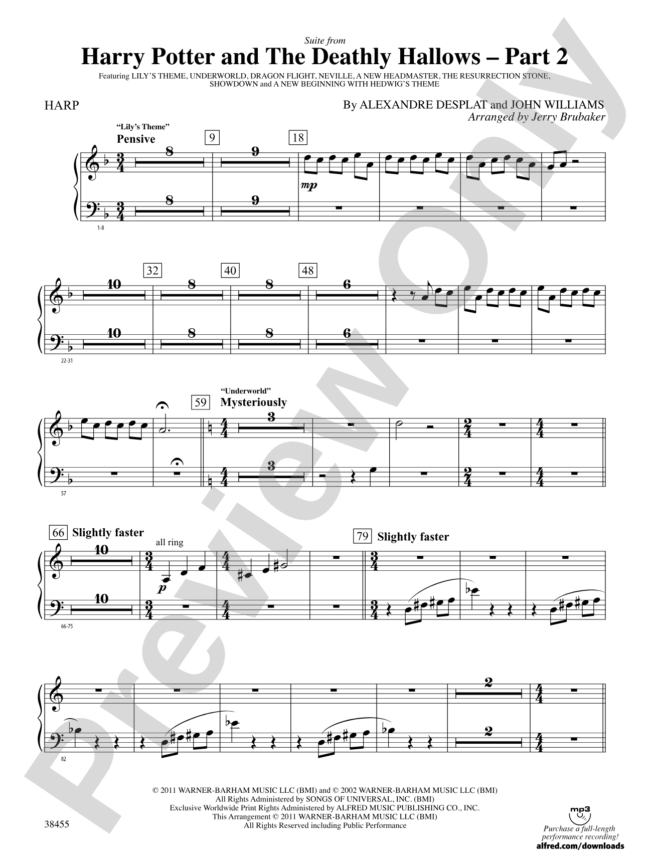 Harry Potter and the Deathly Hallows, Part 2, Suite from: Harp