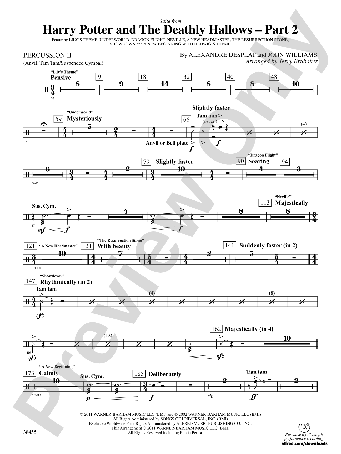 Harry Potter and the Deathly Hallows, Part 2, Suite from: 2nd Percussion