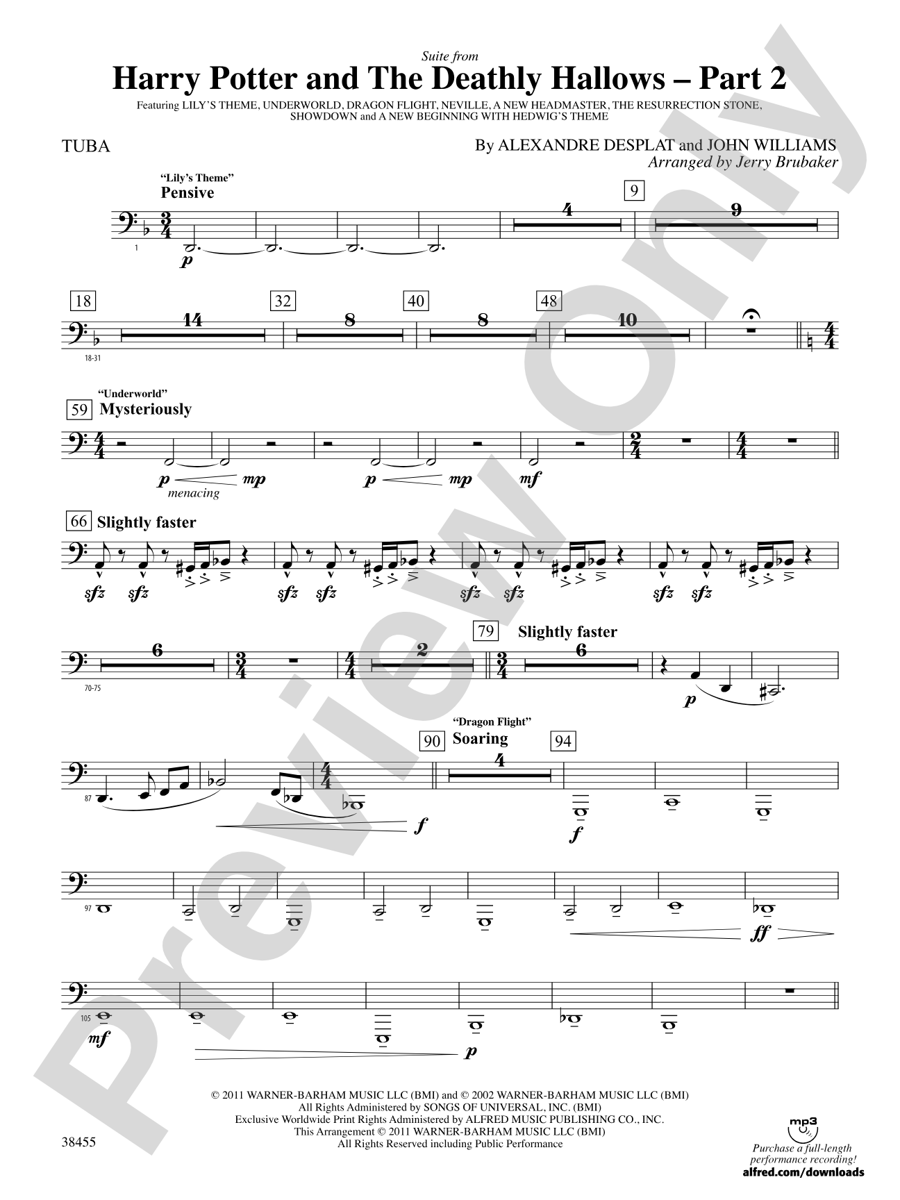 Harry Potter and the Deathly Hallows, Part 2, Suite from: Tuba