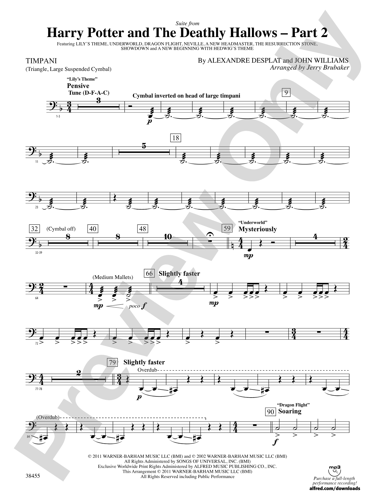 Harry Potter and the Deathly Hallows, Part 2, Suite from: Timpani